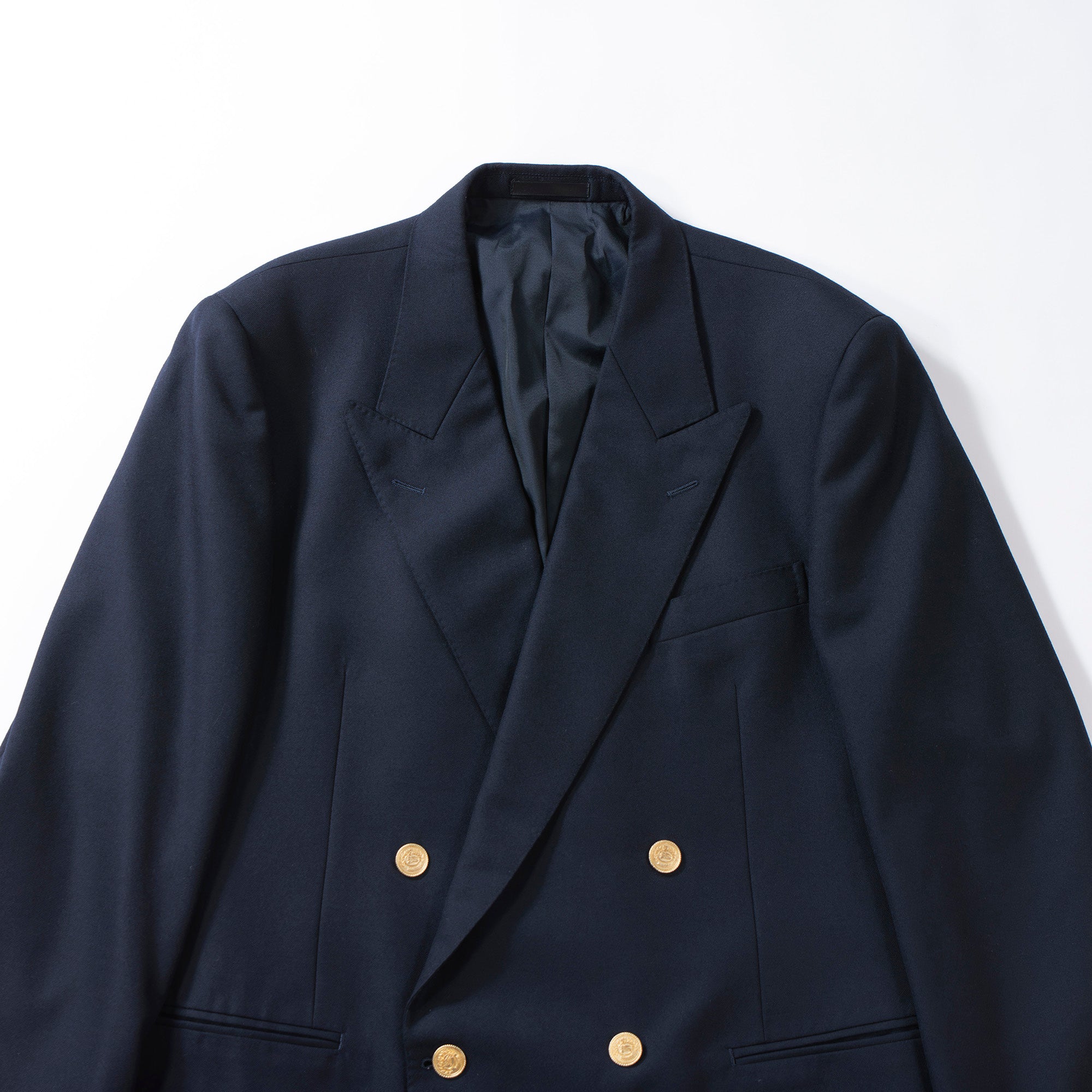 ◆Beautiful item◆BURBERRY suit set up, navy, Tasmanian wool, double-breasted, gold buttons, Burberrys, navy blazer
