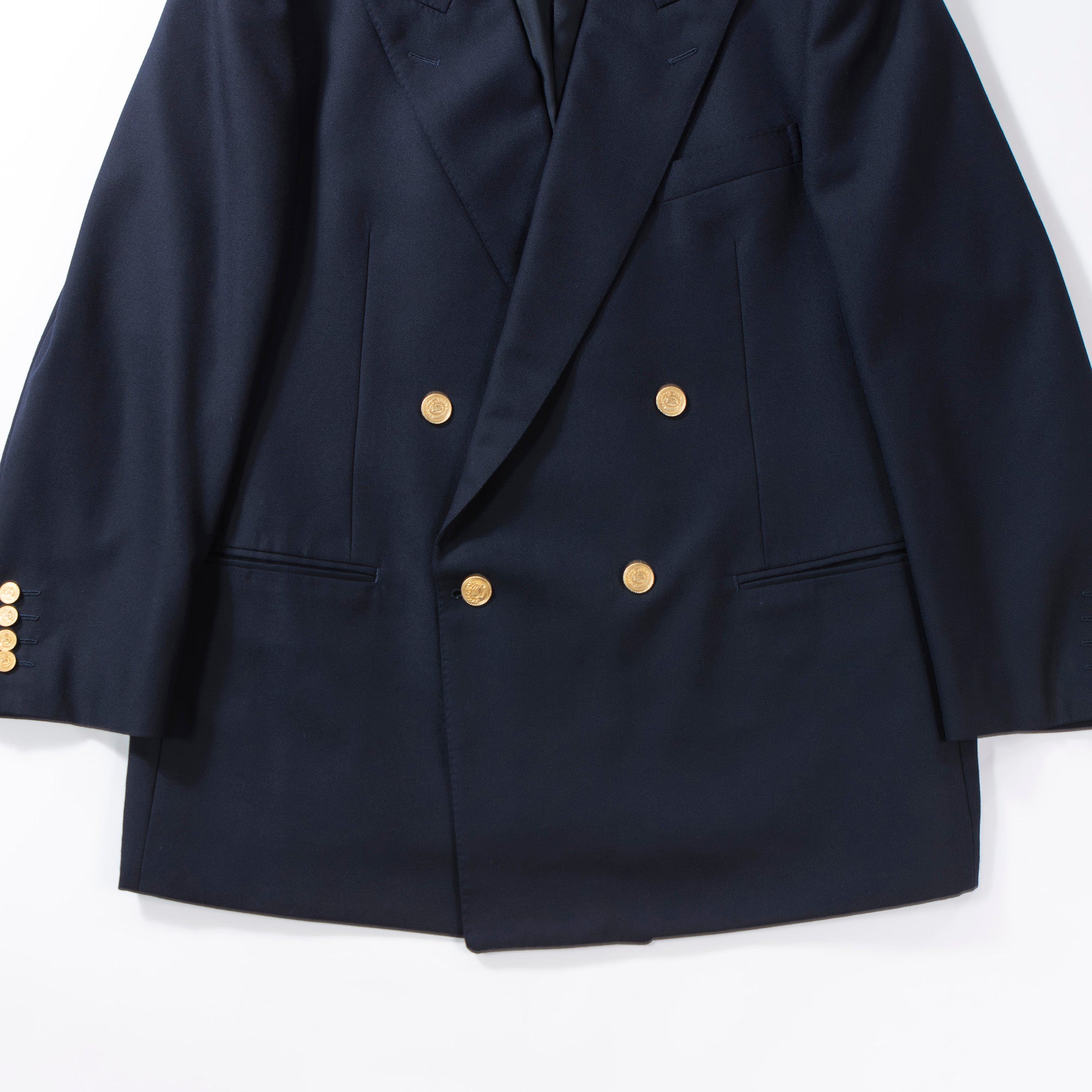 ◆Beautiful item◆BURBERRY suit set up, navy, Tasmanian wool, double-breasted, gold buttons, Burberrys, navy blazer