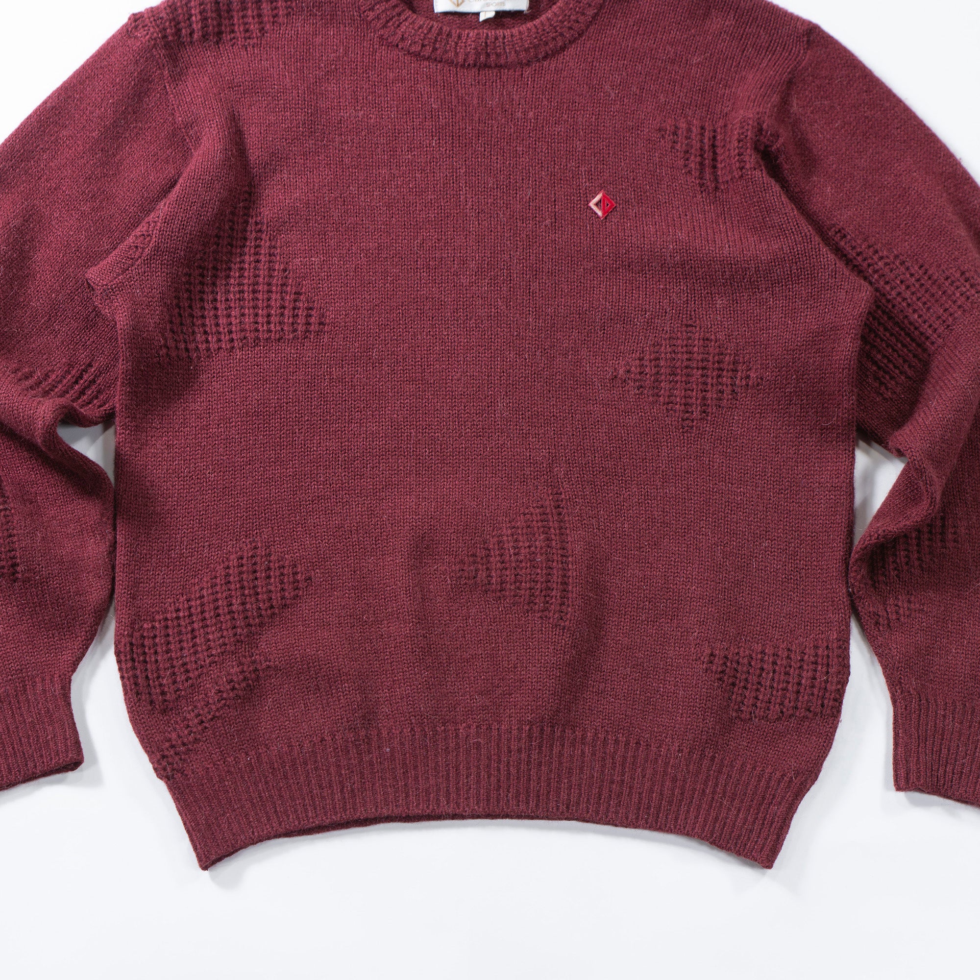 クリスチャンディオール Christian Dior Sport デザインニット ボルドー バーガンディ エンジ ウール100% セーター トップス