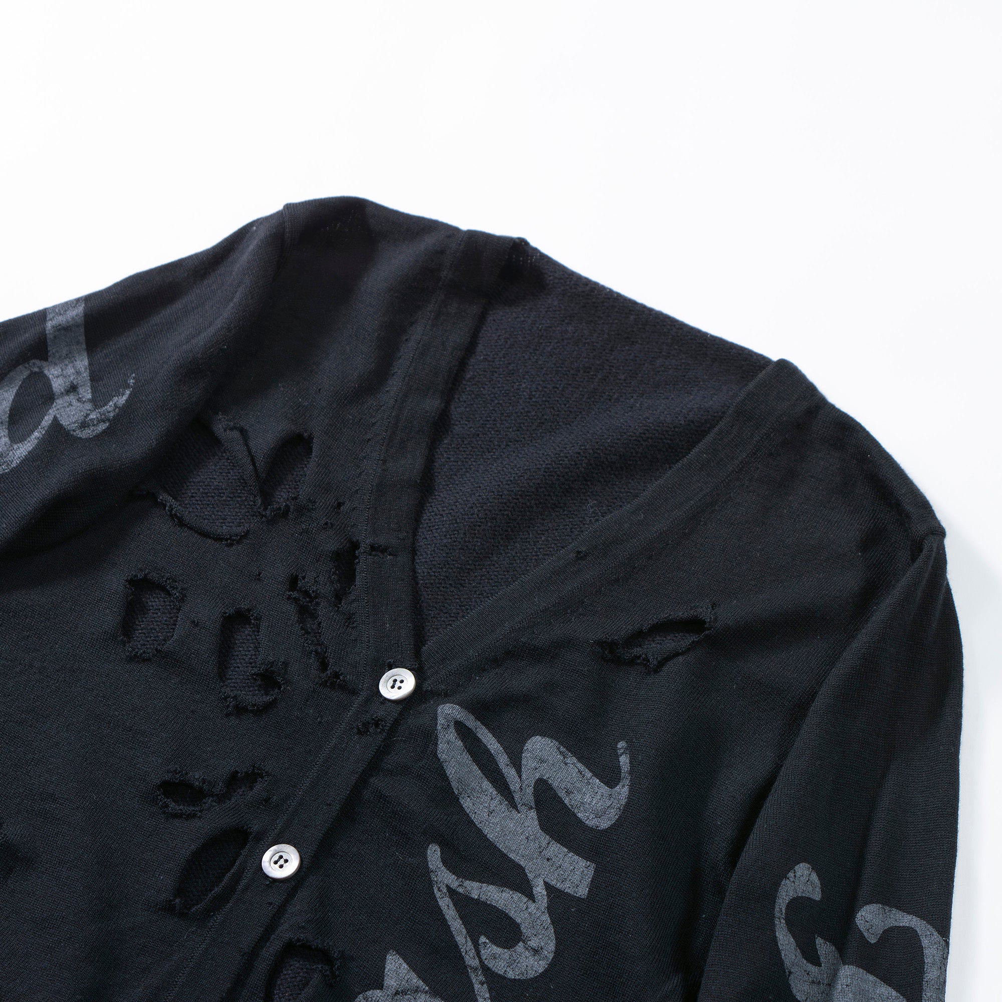 希少 コムデギャルソン COMME des GARCONS SHIRT ドッキング プルオーバーニット ウール100% イタリア製 カーディガン トップス ダメージ