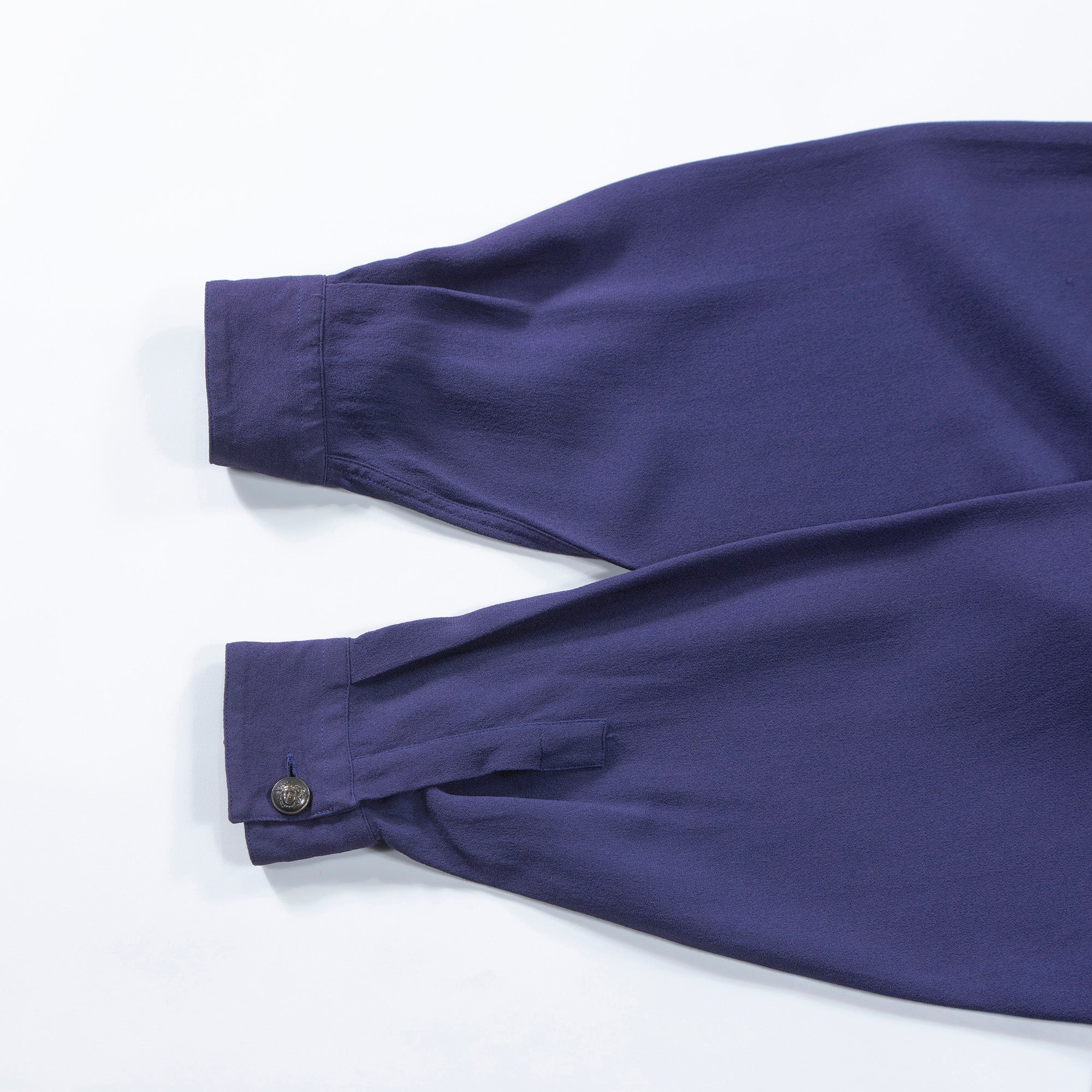 Versace GIANNI VERSACE Gianni Versace snap-down collar shirt purple viscose dress shirt made in Italy 80s 90s