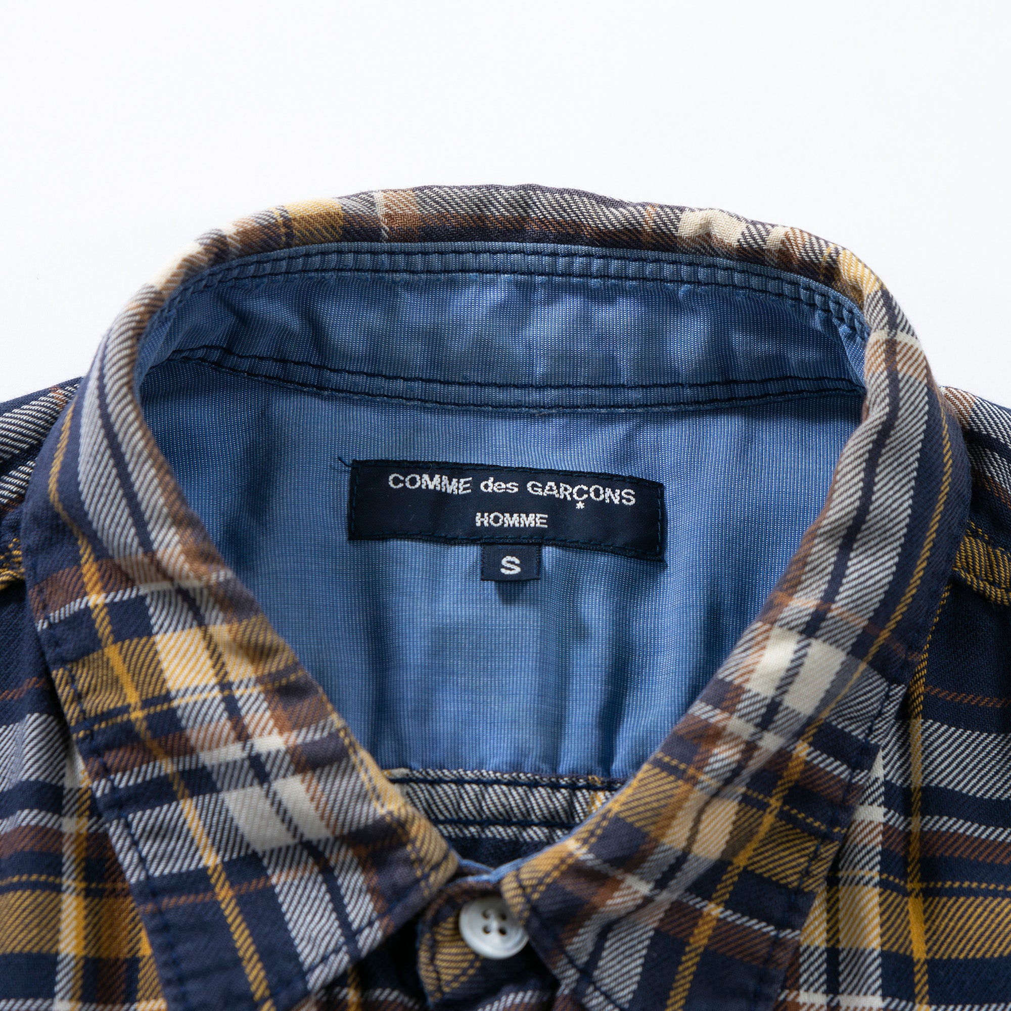 コムデギャルソン COMME des GARCONS HOMME チェックシャツ スタンダードカラー ネルシャツ トップス