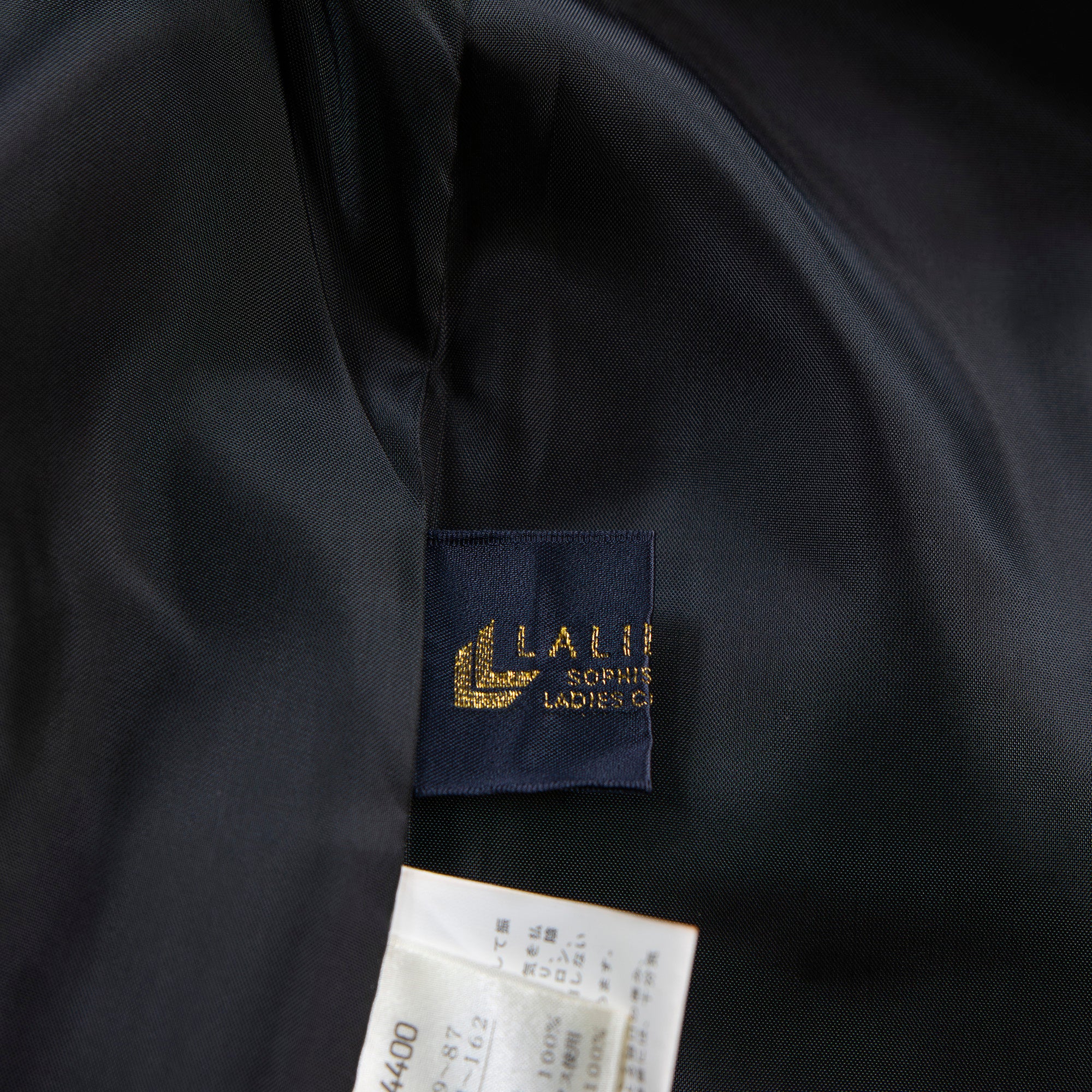 LALIBERTE Long coat with fox fur 100% cashmere Black Princess coat Outerwear Melton coat