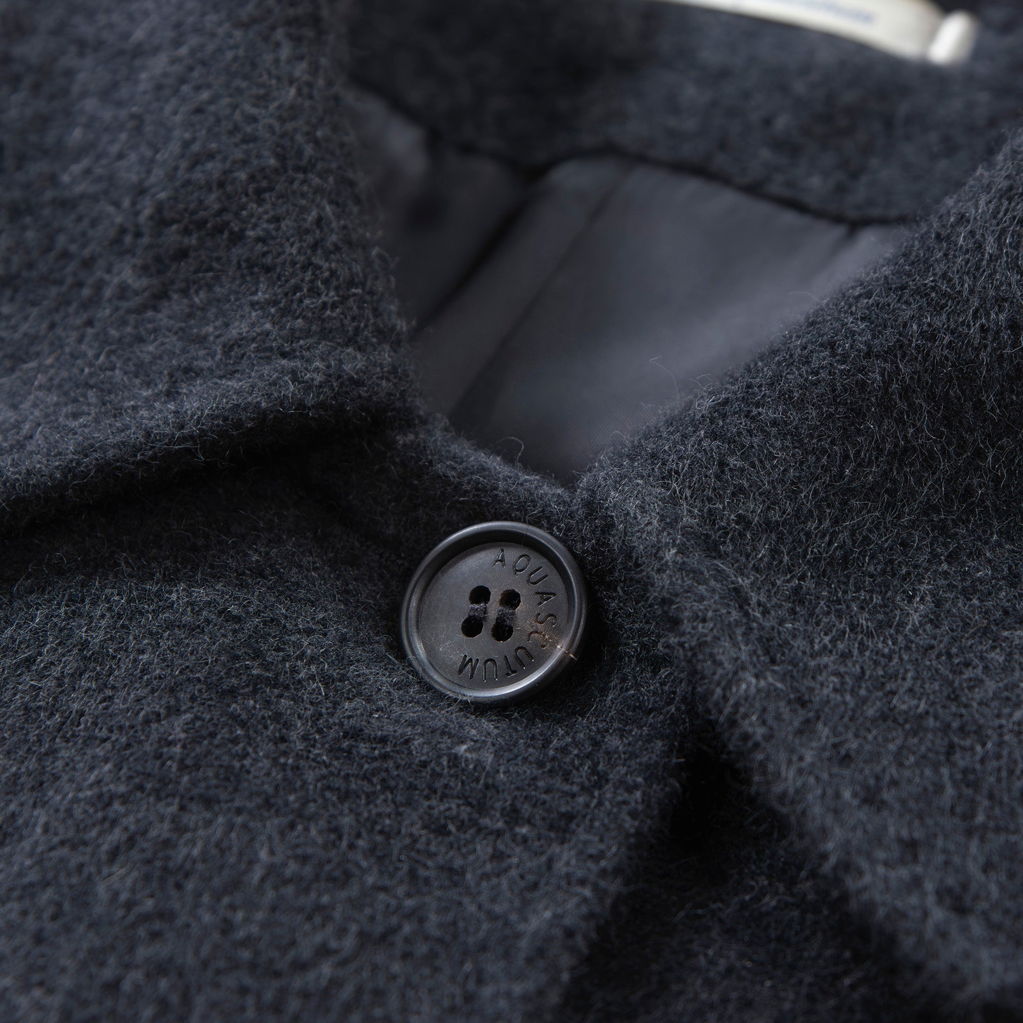 アクアスキュータム Aquascutum メルトンコート アンゴラ100% ダークグレー ロングコート 比翼仕立て プリンセスコート アウター