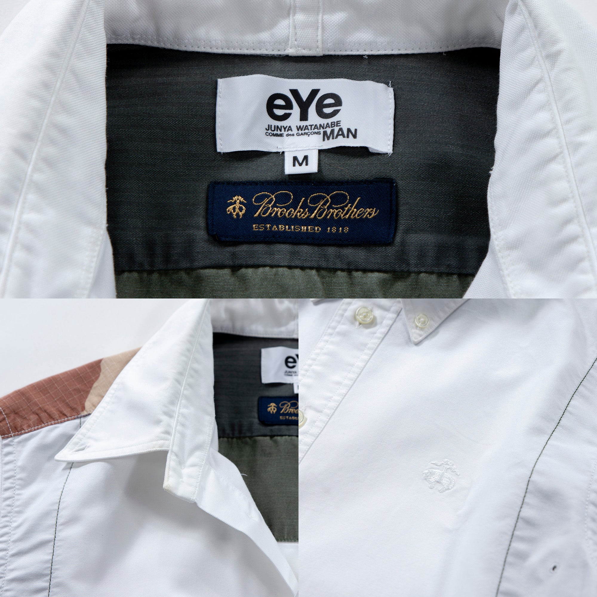 コムデギャルソン COMME des GARCONS eYe JUNYA WATANABE MAN×Brooks Brothers ボタンダウンシャツ BDシャツ オックスフォードシャツ