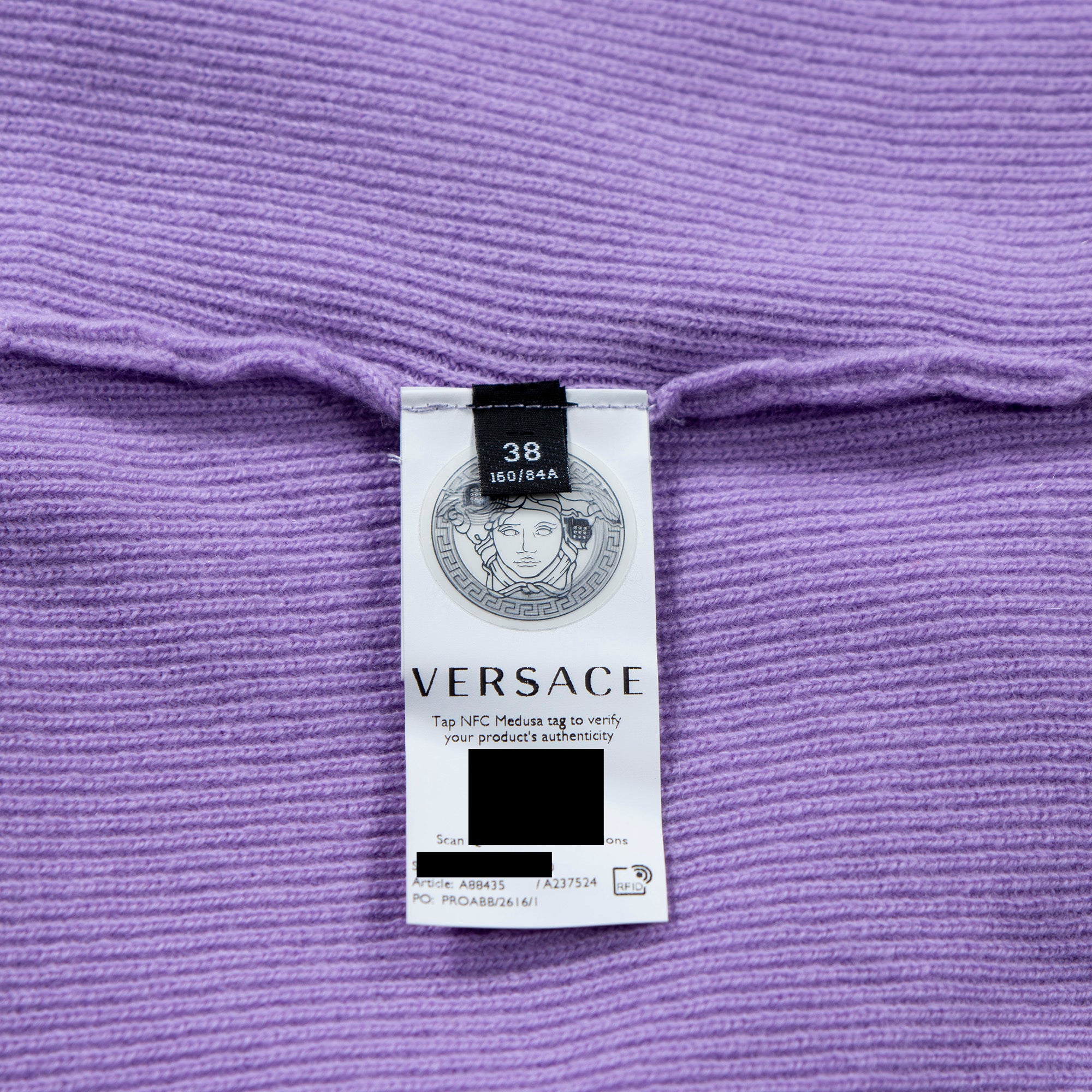 【古着】ヴェルサーチ VERSACE マルチカラー Vネックニット ◆新品未使用品◆ イタリア製 カシミヤ100% ドロップショルダー レディースファッション レディーストップス レディースニット ユニセックス メンズファッション【中古】【USED】