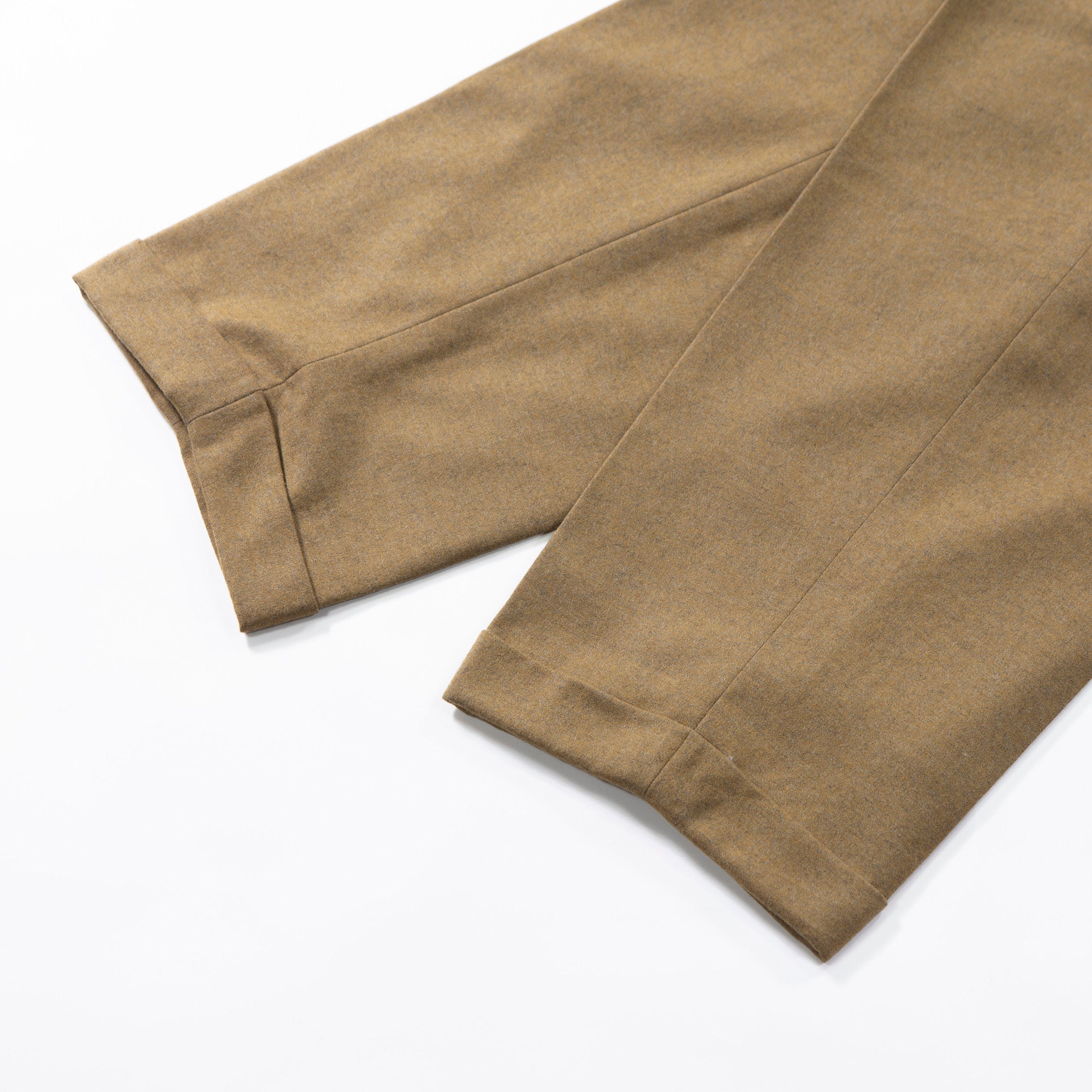 Christian Dior Wool Slacks, Mustard Color, Center Press, 2-Pleated, Women's Pants, Bottoms