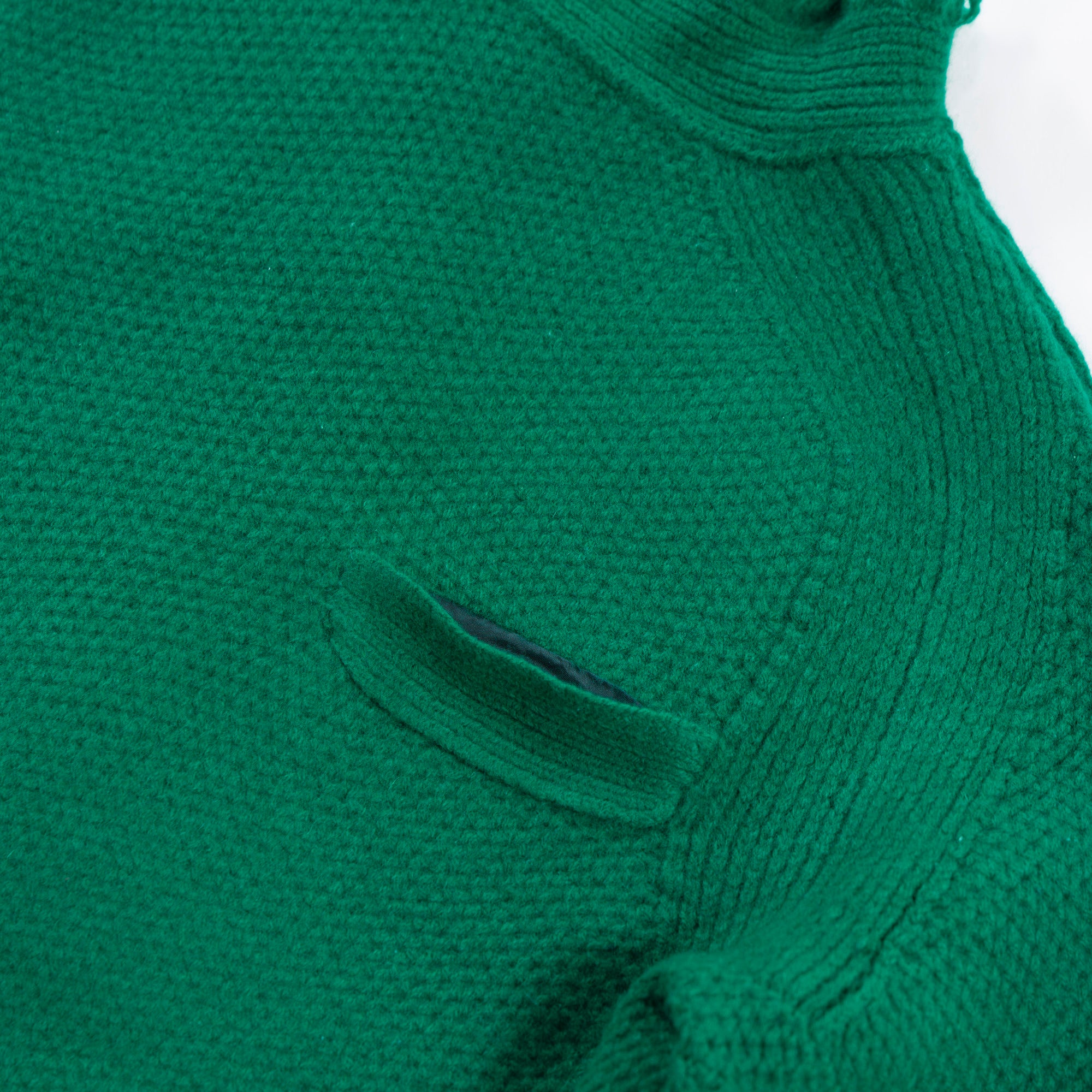 【古着】サカイ sacai フリンジ ニットセーター グリーン ウール100% トップス 阿部千登勢 トップス ハイネック モックネック ラグランスリーブ レディース【中古】【USED】
