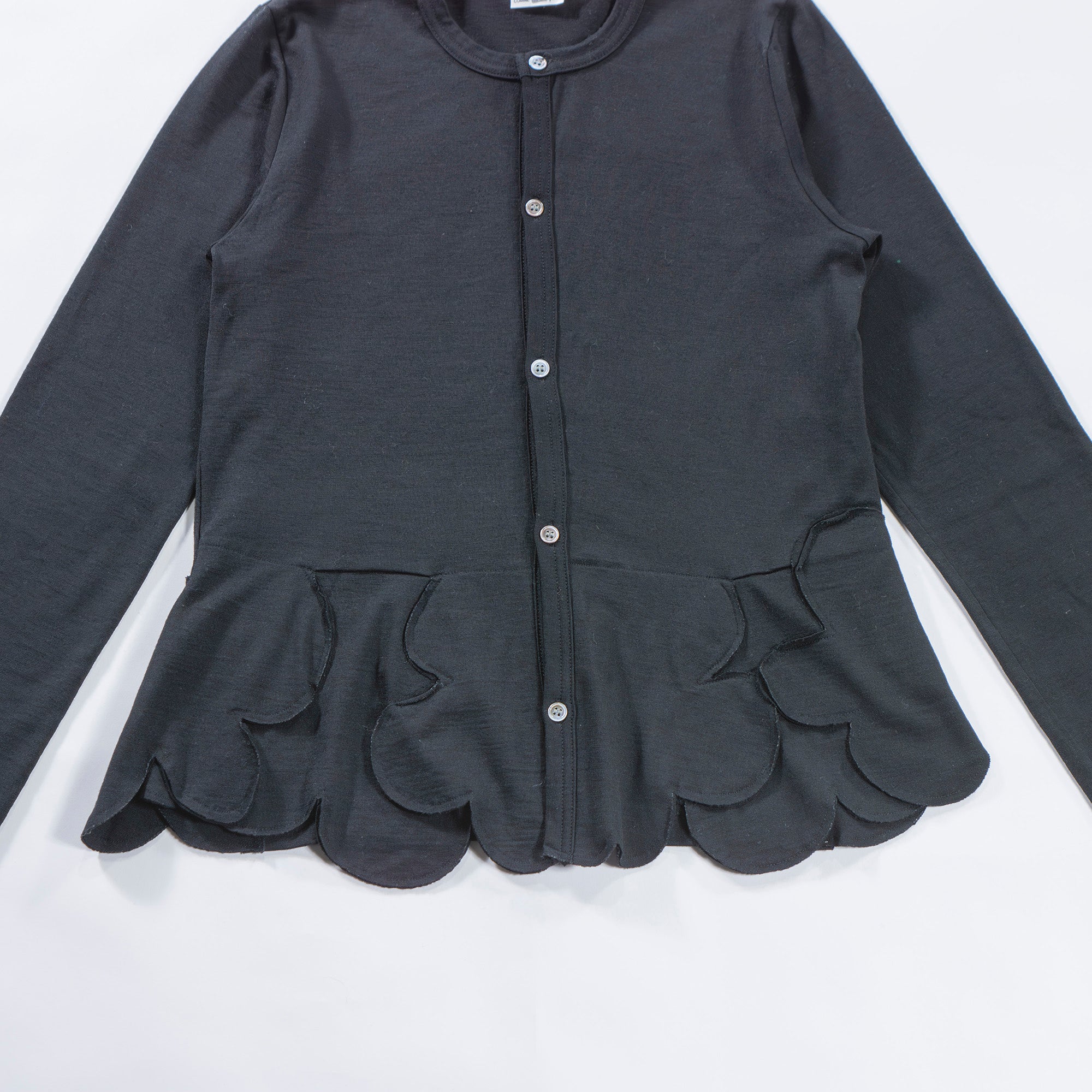 【古着】コムデギャルソン COMME des GARCONS コムコム AD2013 クルーネックカーディガン 川久保玲 ウール100% レディースファッション レディーストップス レディースカーディガン【中古】【USED】
