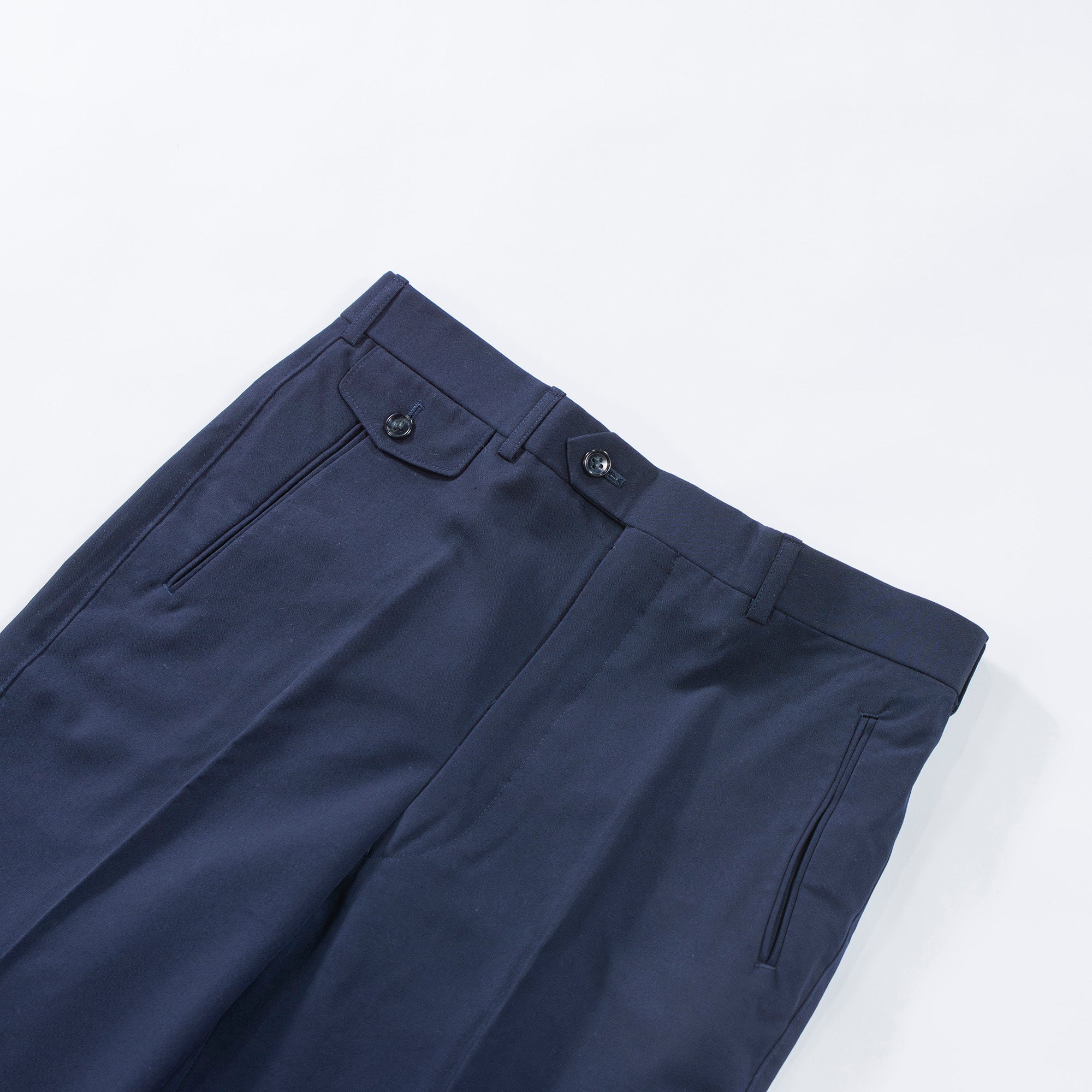 Pre-owned Yves Saint Laurent pour homme wool trousers, straight cut, navy, center crease, unisex, men's fashion.