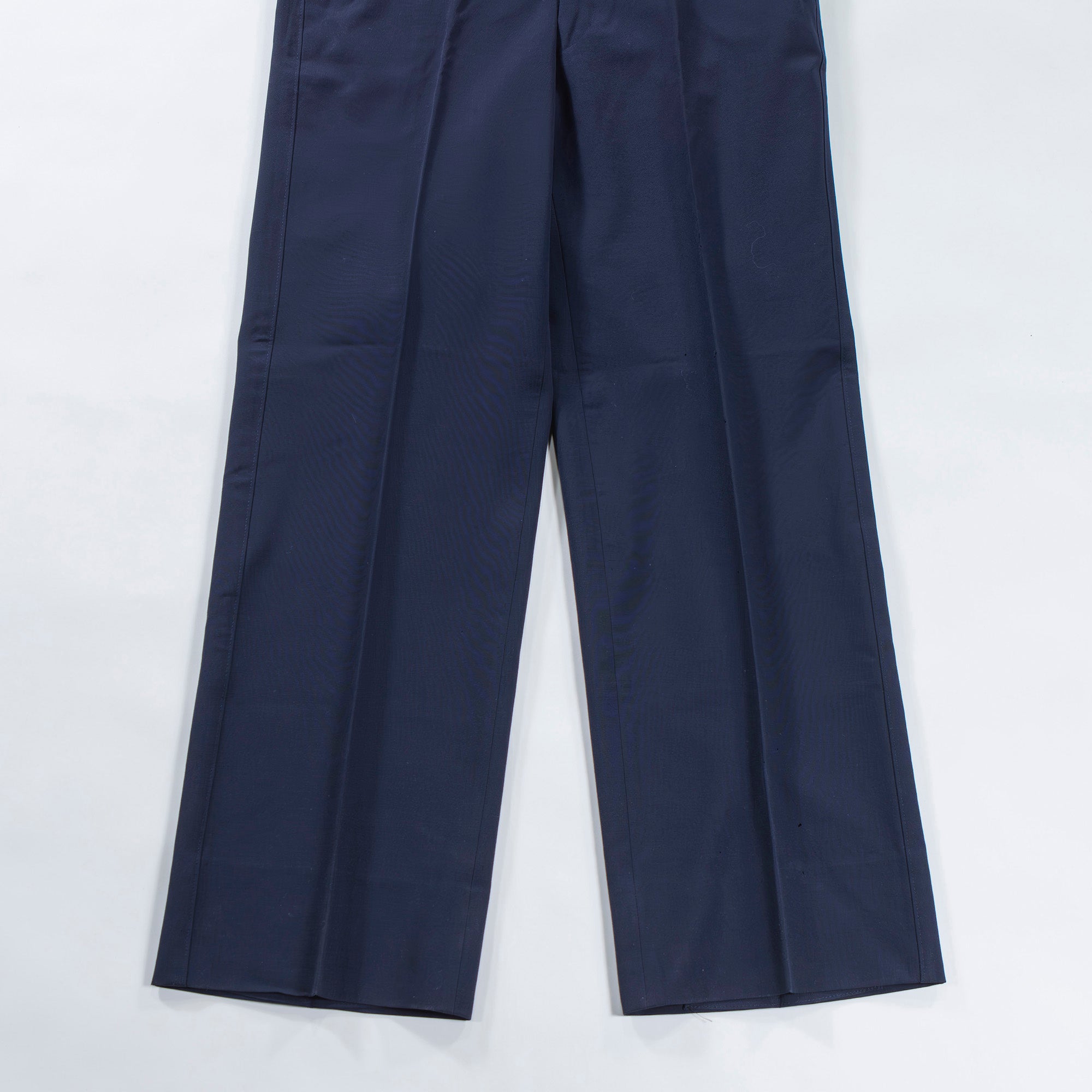Pre-owned Yves Saint Laurent pour homme wool trousers, straight cut, navy, center crease, unisex, men's fashion.