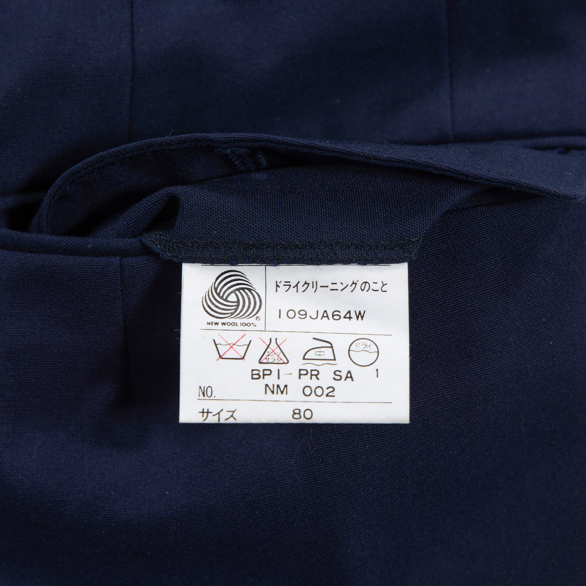 Pre-owned Yves Saint Laurent pour homme wool trousers, straight cut, navy, center crease, unisex, men's fashion.