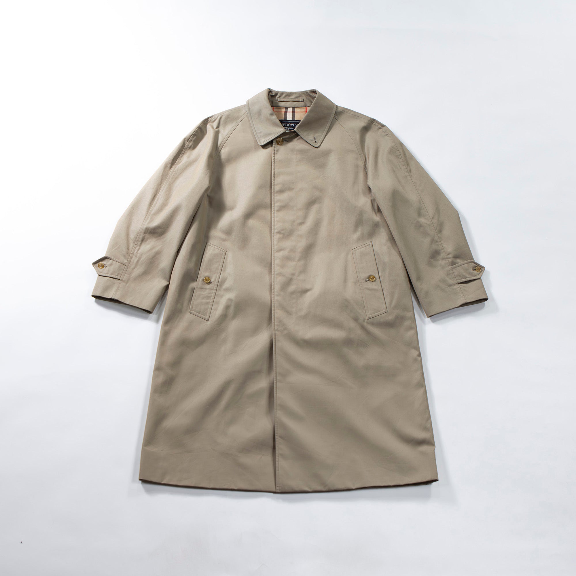 【古着】バーバリー Burberrys ステンカラーコート ベージュ コットンギャバジン バーバリーチェック ノバチェック 90s トレンチコート ロングコート メンズファッション メンズアウター メンズコート ユニセックス【中古】【USED】