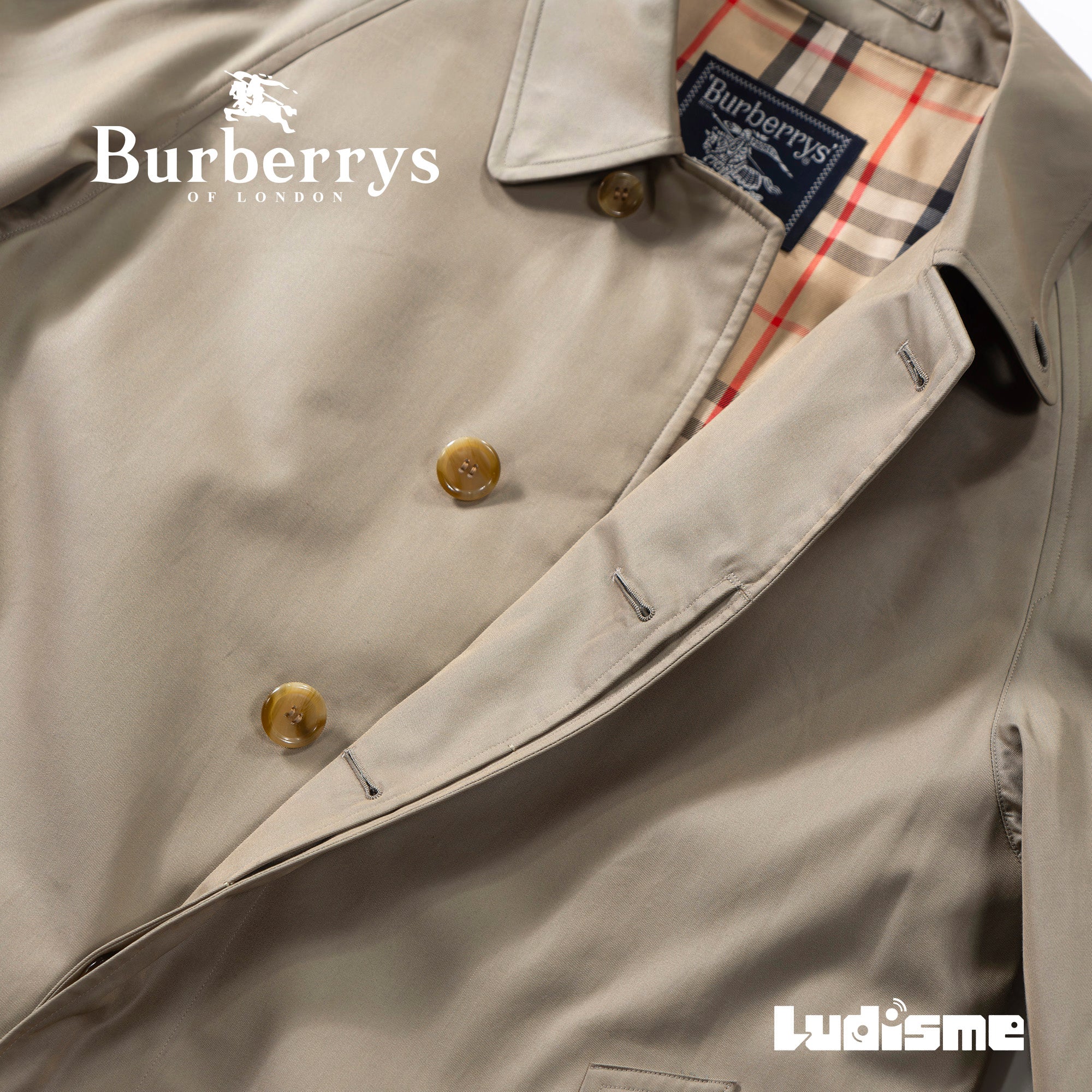 【古着】バーバリー Burberrys ステンカラーコート ベージュ コットンギャバジン バーバリーチェック ノバチェック 90s トレンチコート ロングコート メンズファッション メンズアウター メンズコート ユニセックス【中古】【USED】