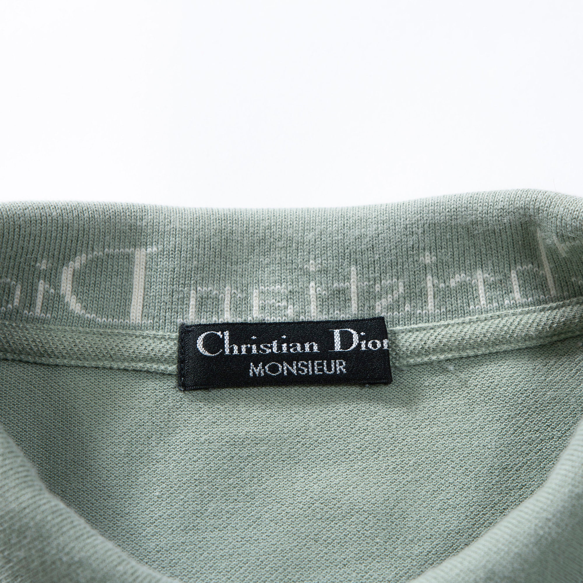 【古着】デイオール クリスチャンディオール Christian Dior MONSIEUR ロングスリーブポロ ミントグリーン ポロシャツ ディオールオム メンズファッション メンズトップス メンズポロ 90s【中古】【USED】