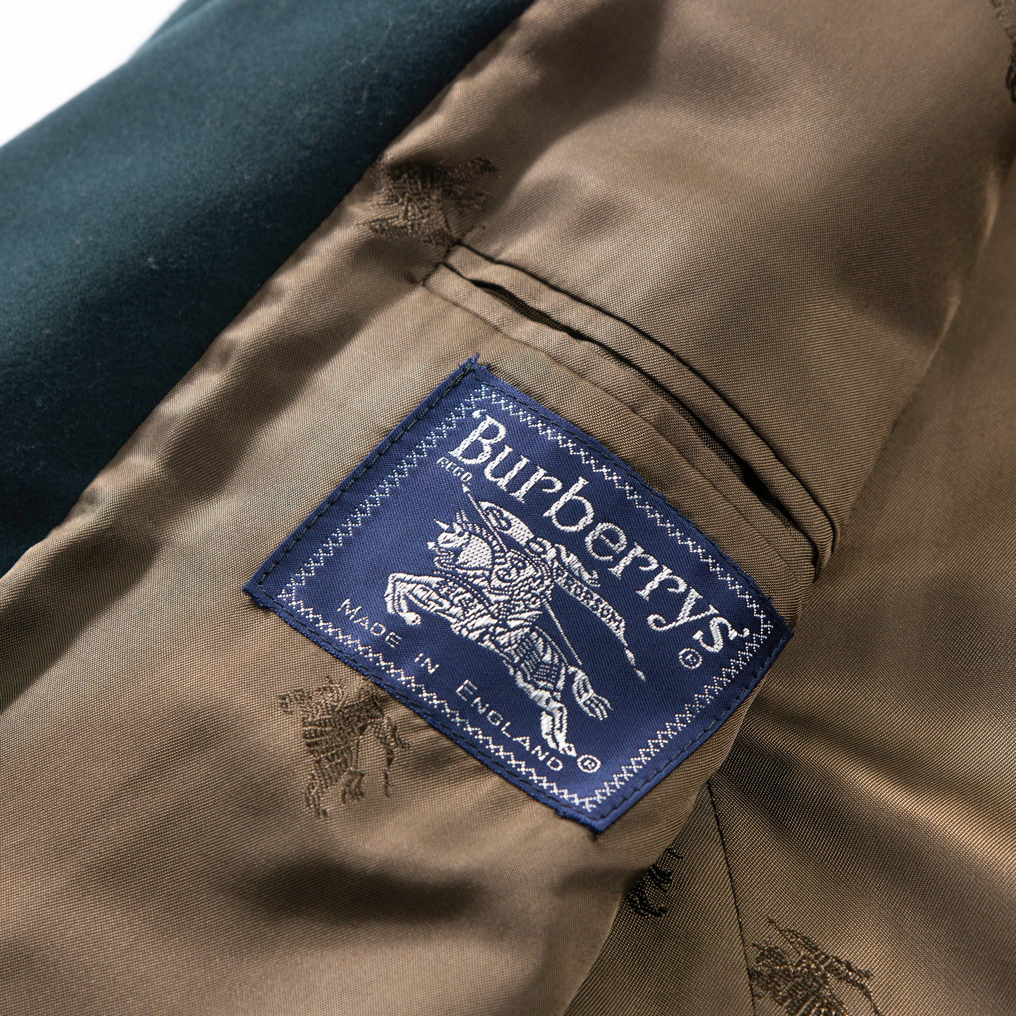 【古着】バーバリー Burberrys イングランド製 テーラードジャケット ウール100% 深緑 金ボタン ブレザー メンズファッション メンズジャケット メンズアウター【中古】【USED】