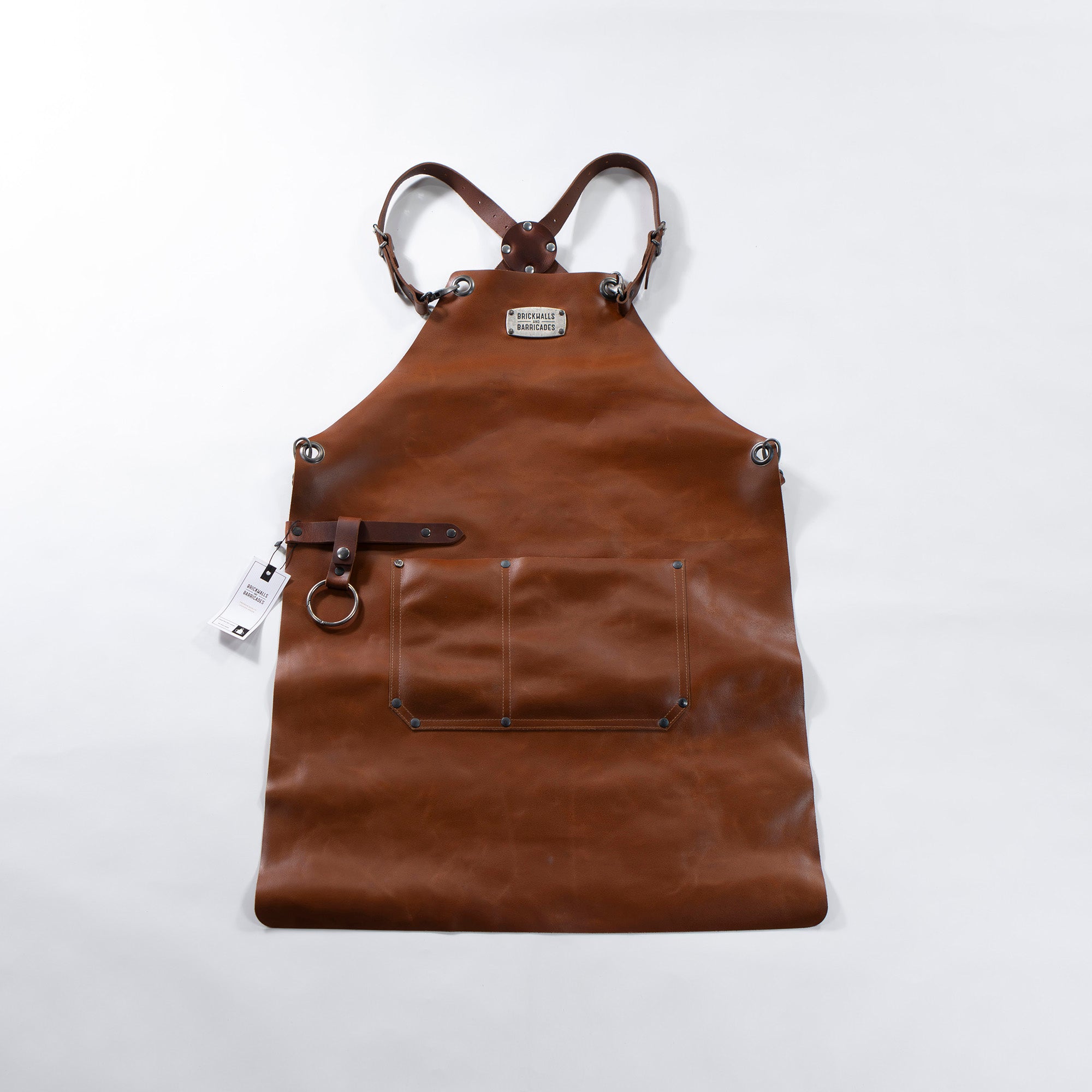 ◆Brand new unused item◆ BRICKWALLS AND BARRICADES Leather Apron The Premium X-Cross Natural Leather Genuine Leather Leather Craft Leather Products