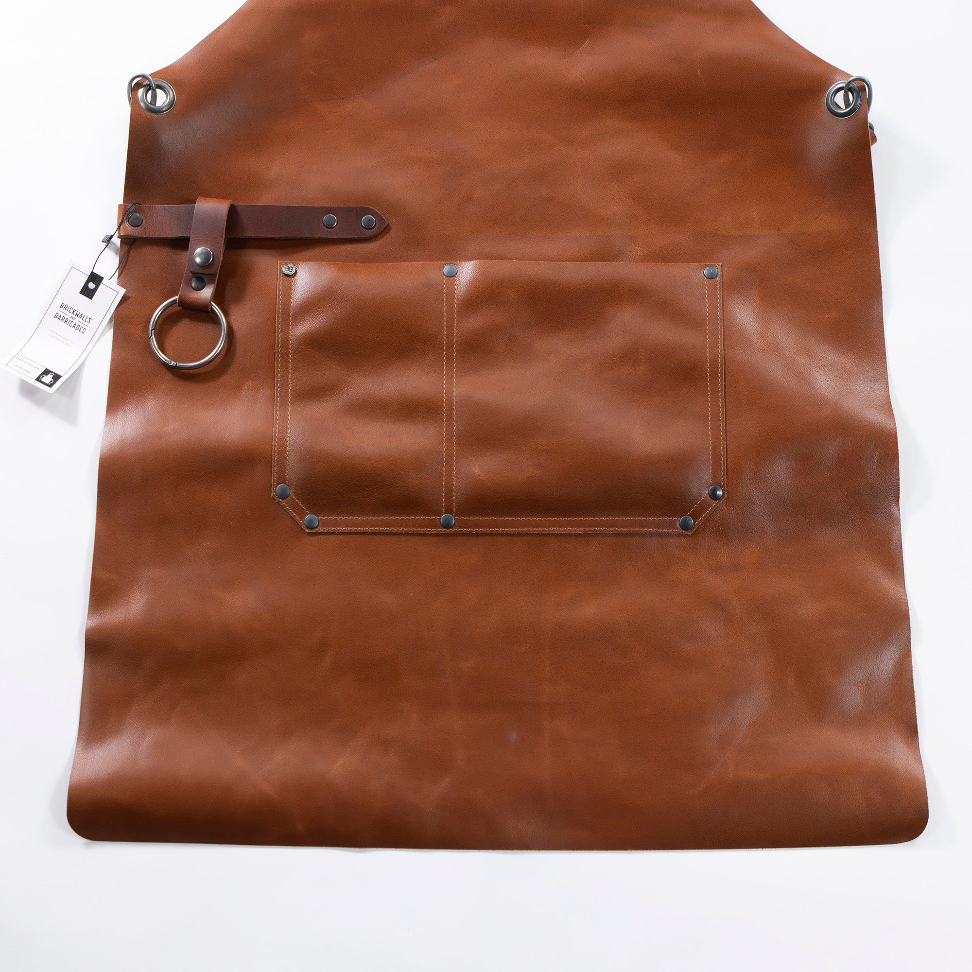 ◆Brand new unused item◆ BRICKWALLS AND BARRICADES Leather Apron The Premium X-Cross Natural Leather Genuine Leather Leather Craft Leather Products