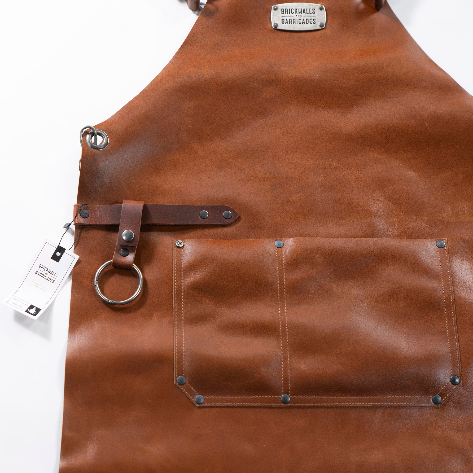 ◆Brand new unused item◆ BRICKWALLS AND BARRICADES Leather Apron The Premium X-Cross Natural Leather Genuine Leather Leather Craft Leather Products