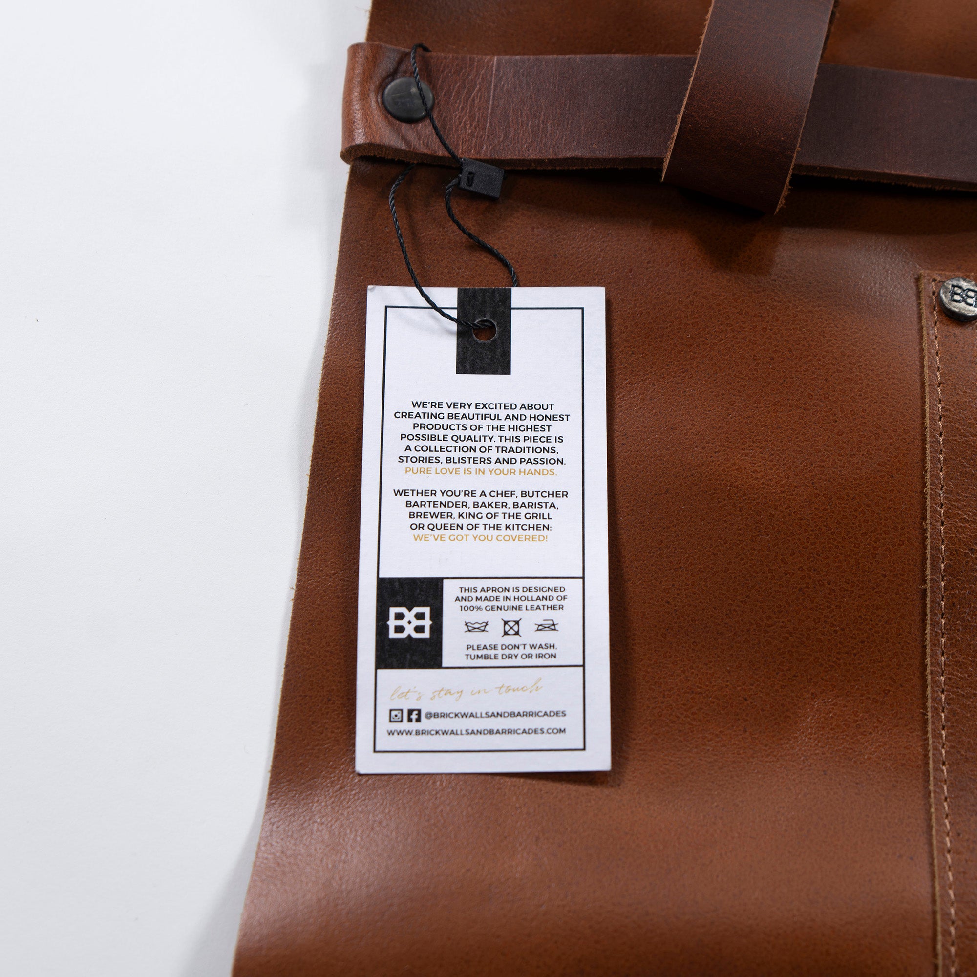 ◆Brand new unused item◆ BRICKWALLS AND BARRICADES Leather Apron The Premium X-Cross Natural Leather Genuine Leather Leather Craft Leather Products