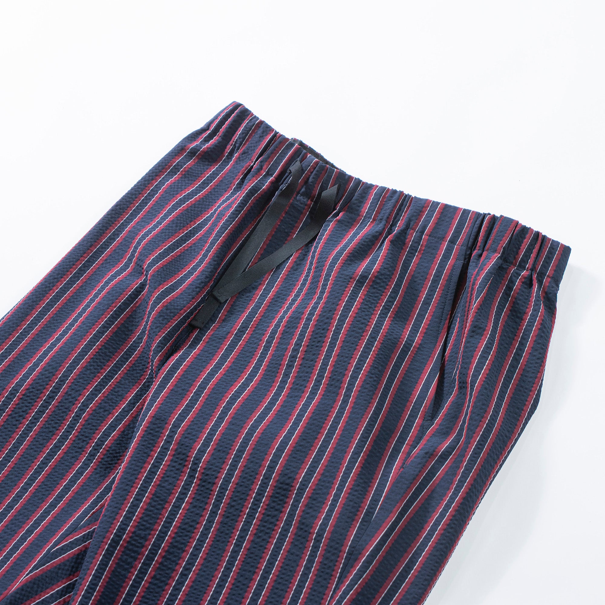 Theory Multi-stripe suit set, seersucker fabric, easy pants, tailored jacket, casual