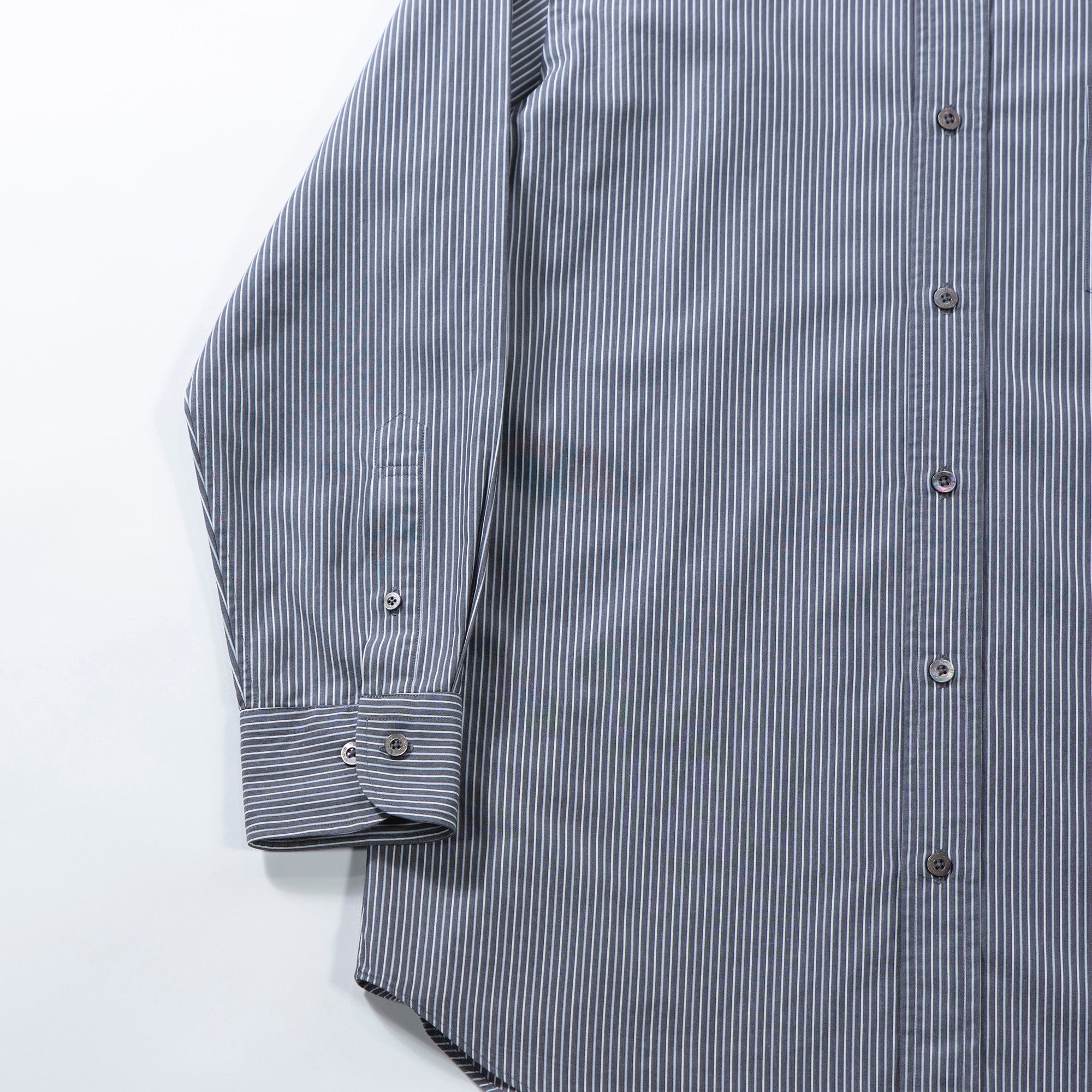 マッキントッシュ MACKINTOSH London ストライプシャツ グレー レギュラーカラーシャツ トップス ドレスシャツ カジュアルシャツ