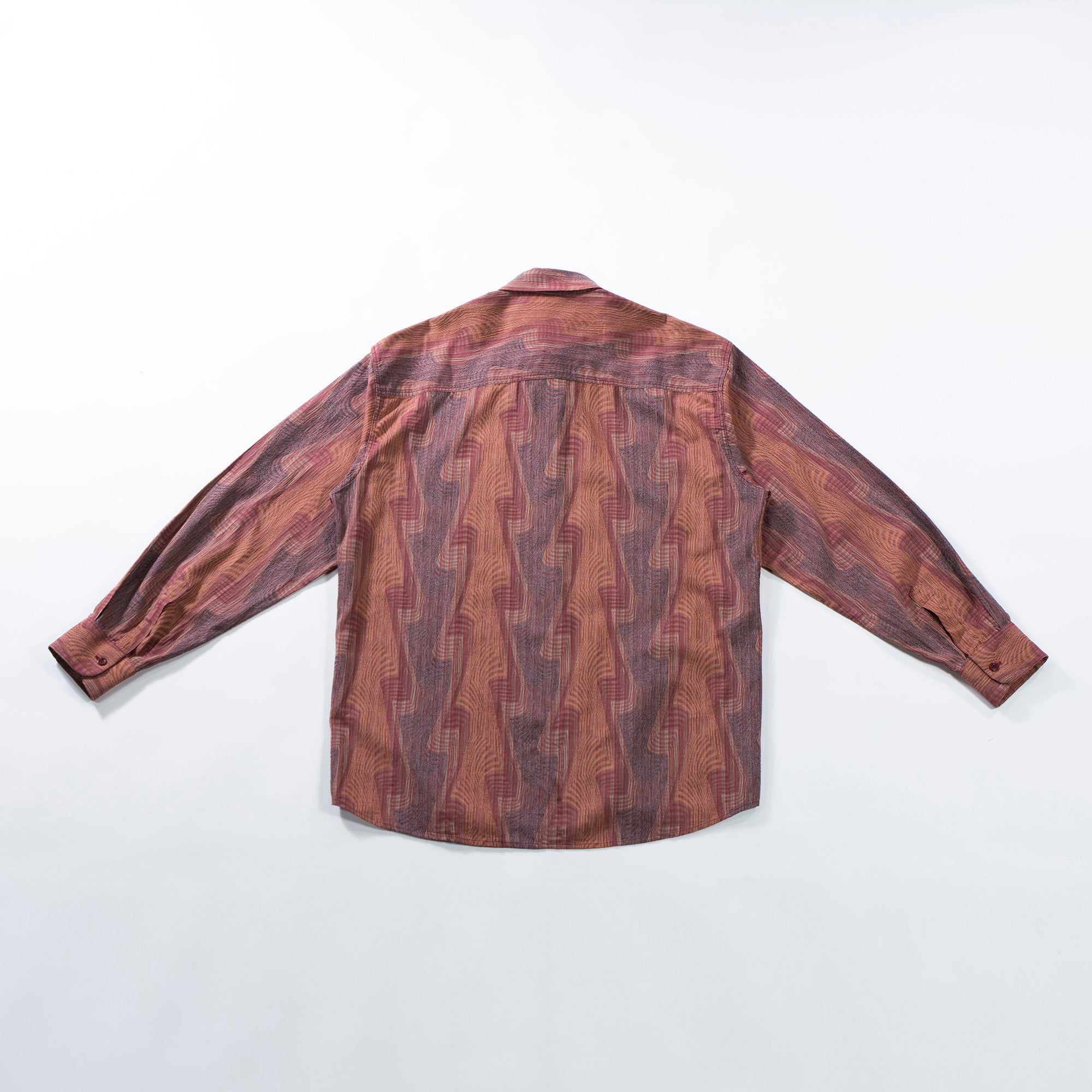 ミッソーニ MISSONI SPORT マルチパターンシャツ イタリア製 総柄シャツ 90s スナップダウンカラー ボタンダウン トップス ロングスリーブ
