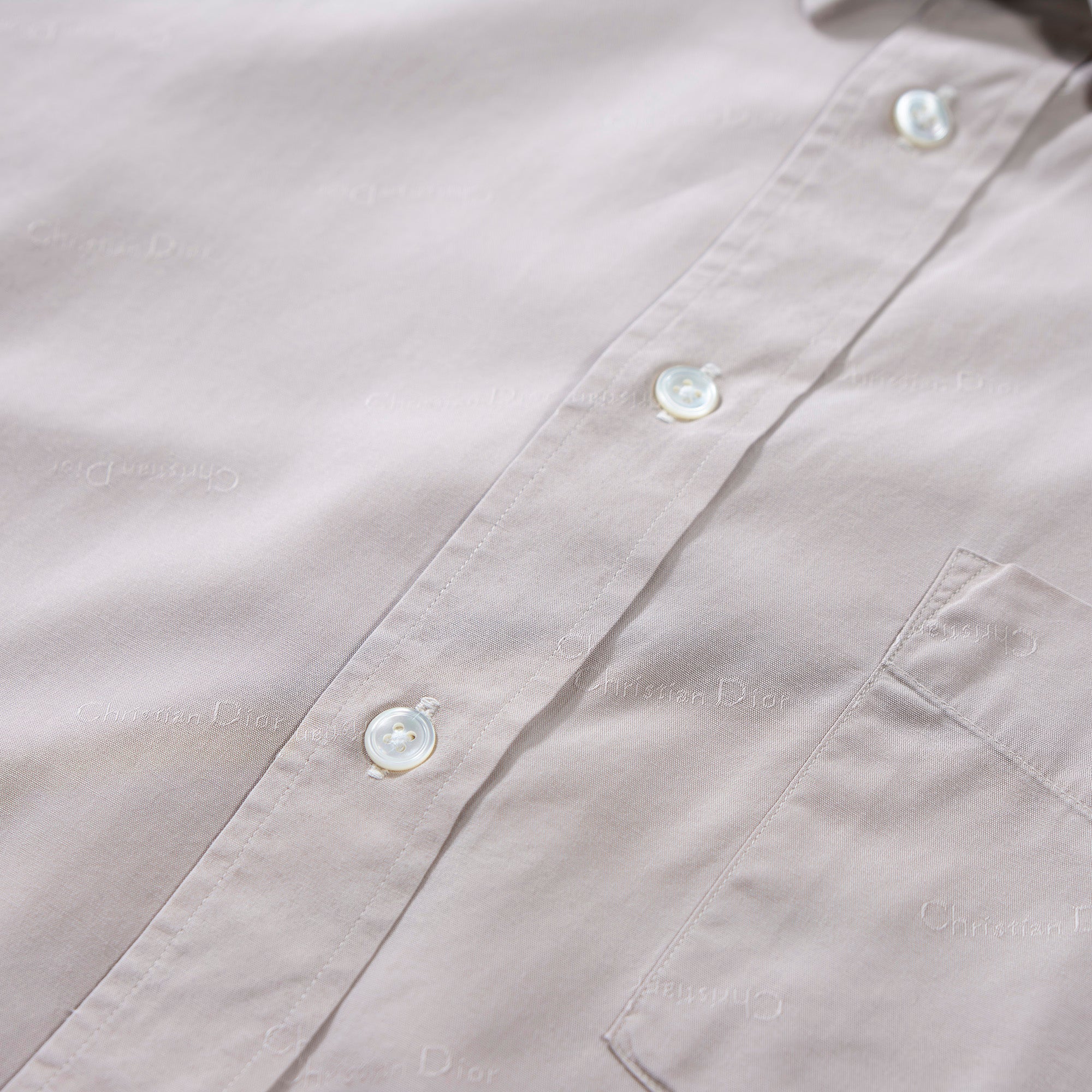 Christian Dior MONSIEUR Cotton Broad Shirt Beige Dior Homme 90s DIOR HOMME Tops