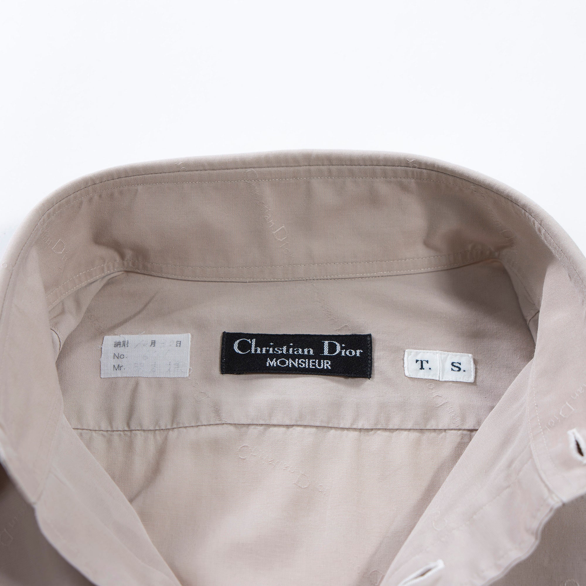 クリスチャンディオール Christian Dior MONSIEUR コットンブロードシャツ ベージュ ディオールオム 90s DIOR HOMME トップス