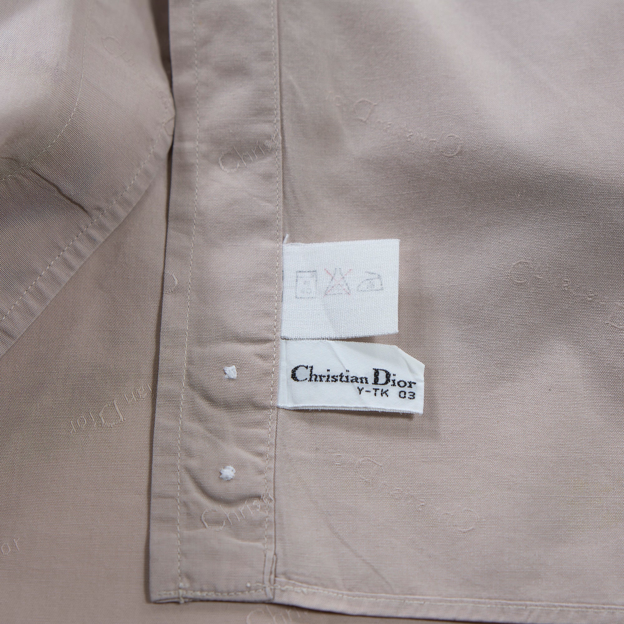 クリスチャンディオール Christian Dior MONSIEUR コットンブロードシャツ ベージュ ディオールオム 90s DIOR HOMME トップス