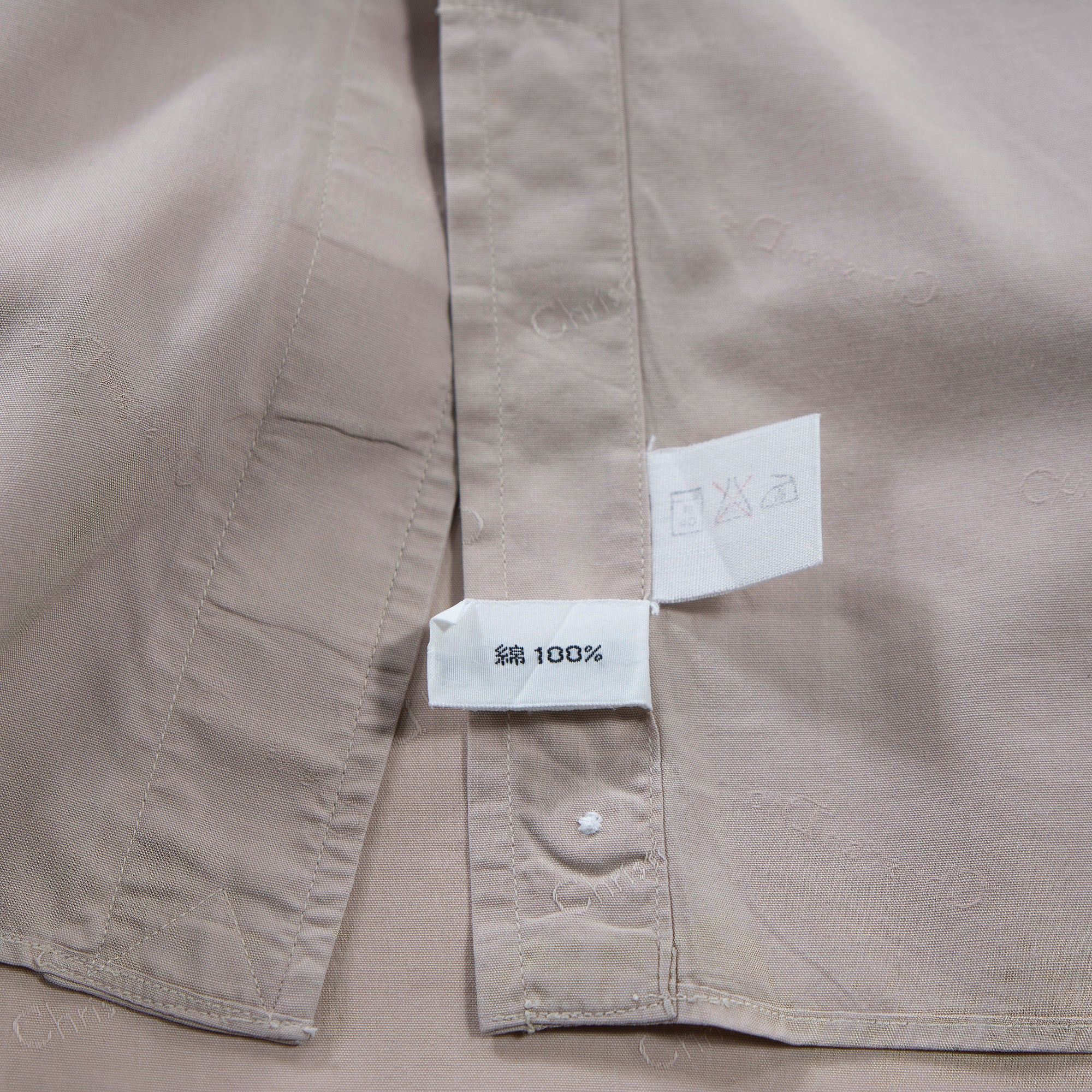 クリスチャンディオール Christian Dior MONSIEUR コットンブロードシャツ ベージュ ディオールオム 90s DIOR HOMME トップス