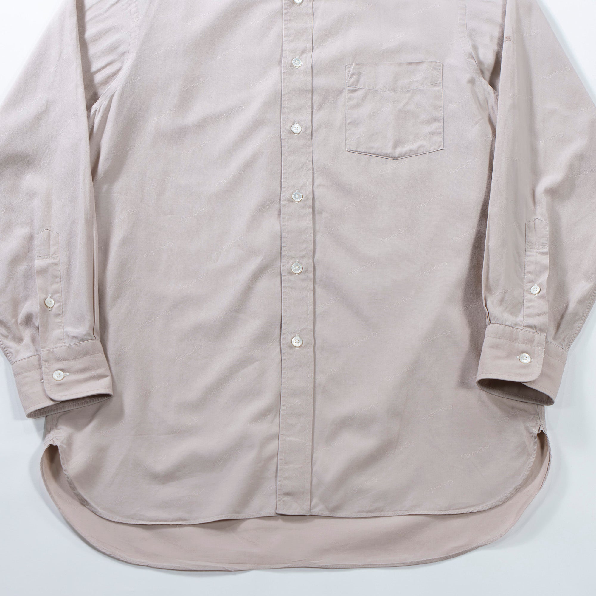クリスチャンディオール Christian Dior MONSIEUR コットンブロードシャツ ベージュ ディオールオム 90s DIOR HOMME トップス