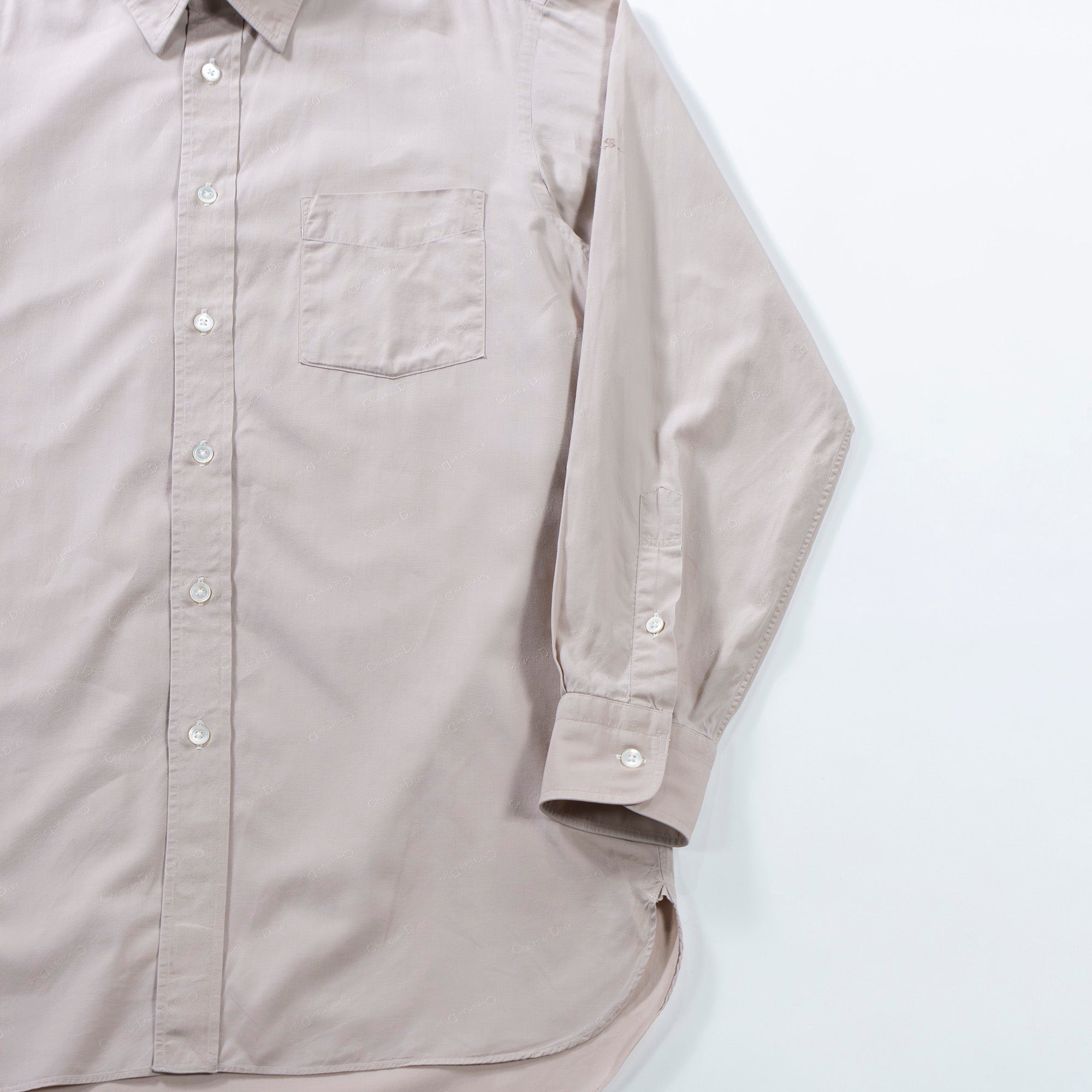 Christian Dior MONSIEUR Cotton Broad Shirt Beige Dior Homme 90s DIOR HOMME Tops