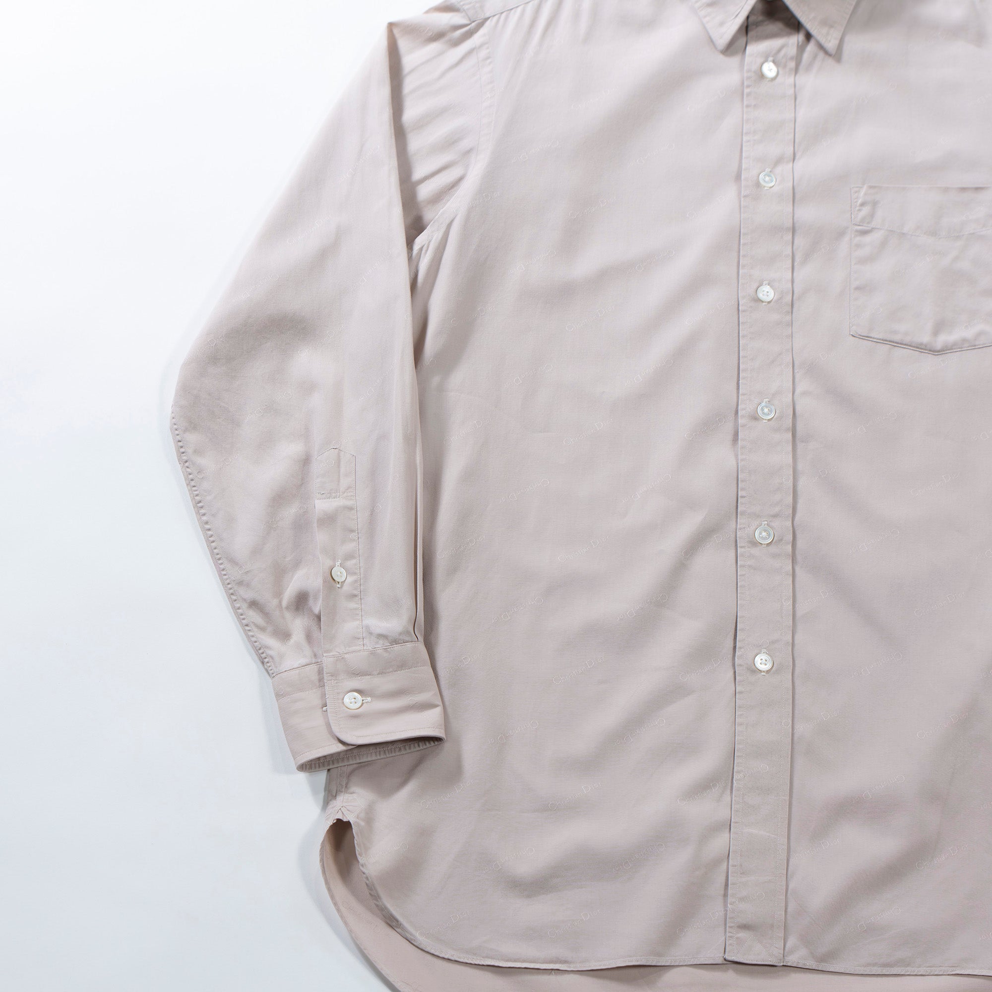 Christian Dior MONSIEUR Cotton Broad Shirt Beige Dior Homme 90s DIOR HOMME Tops