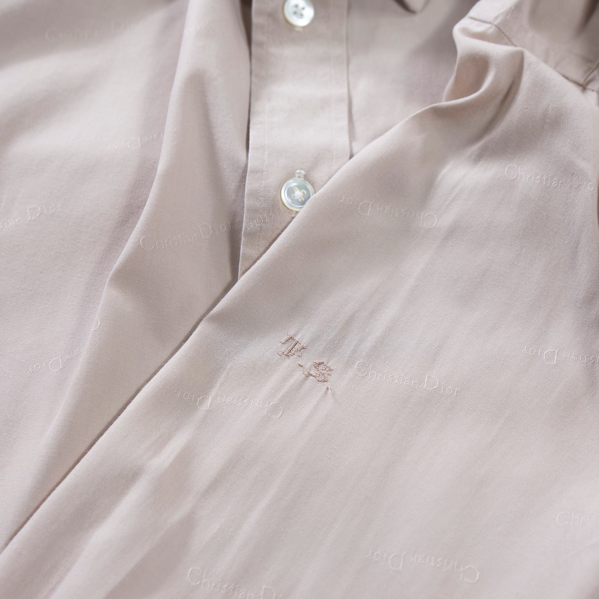 クリスチャンディオール Christian Dior MONSIEUR コットンブロードシャツ ベージュ ディオールオム 90s DIOR HOMME トップス