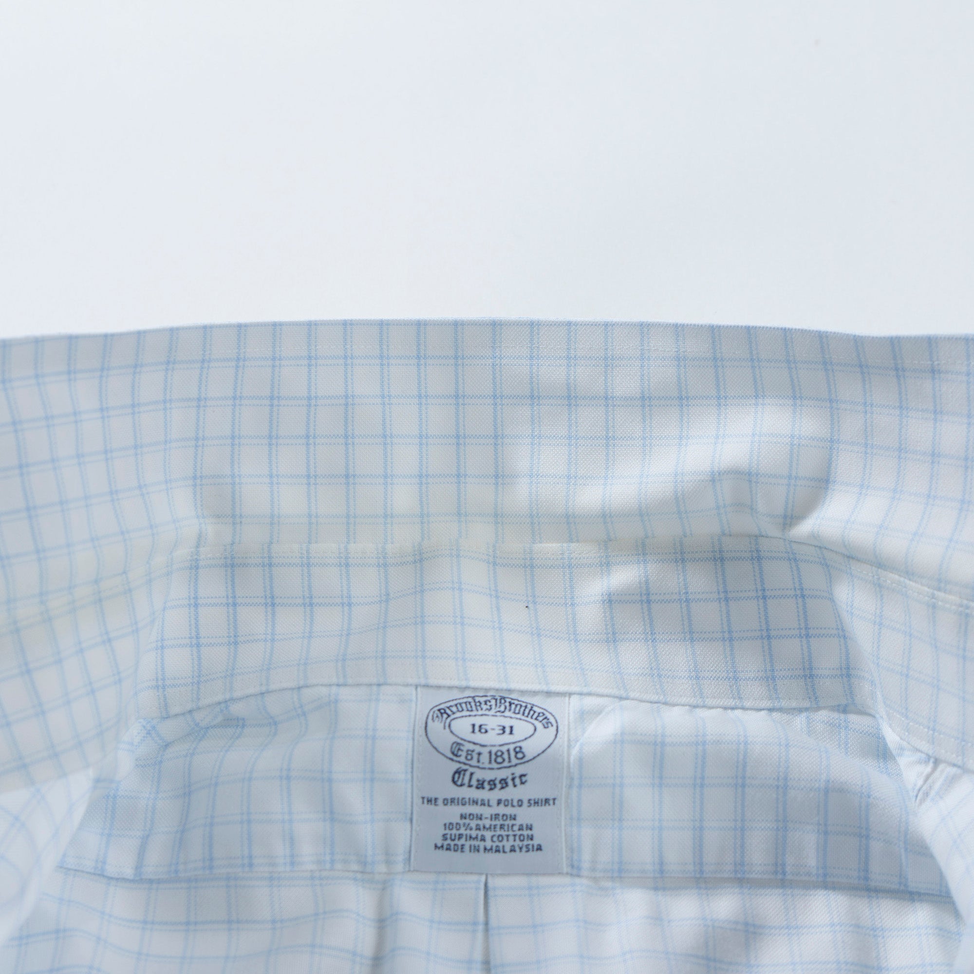 ブルックスブラザーズ Brooks Brothers オックスフォードBDシャツ グラフチェック ホワイト×ライトブルー ボタンダウン トップス アメトラ