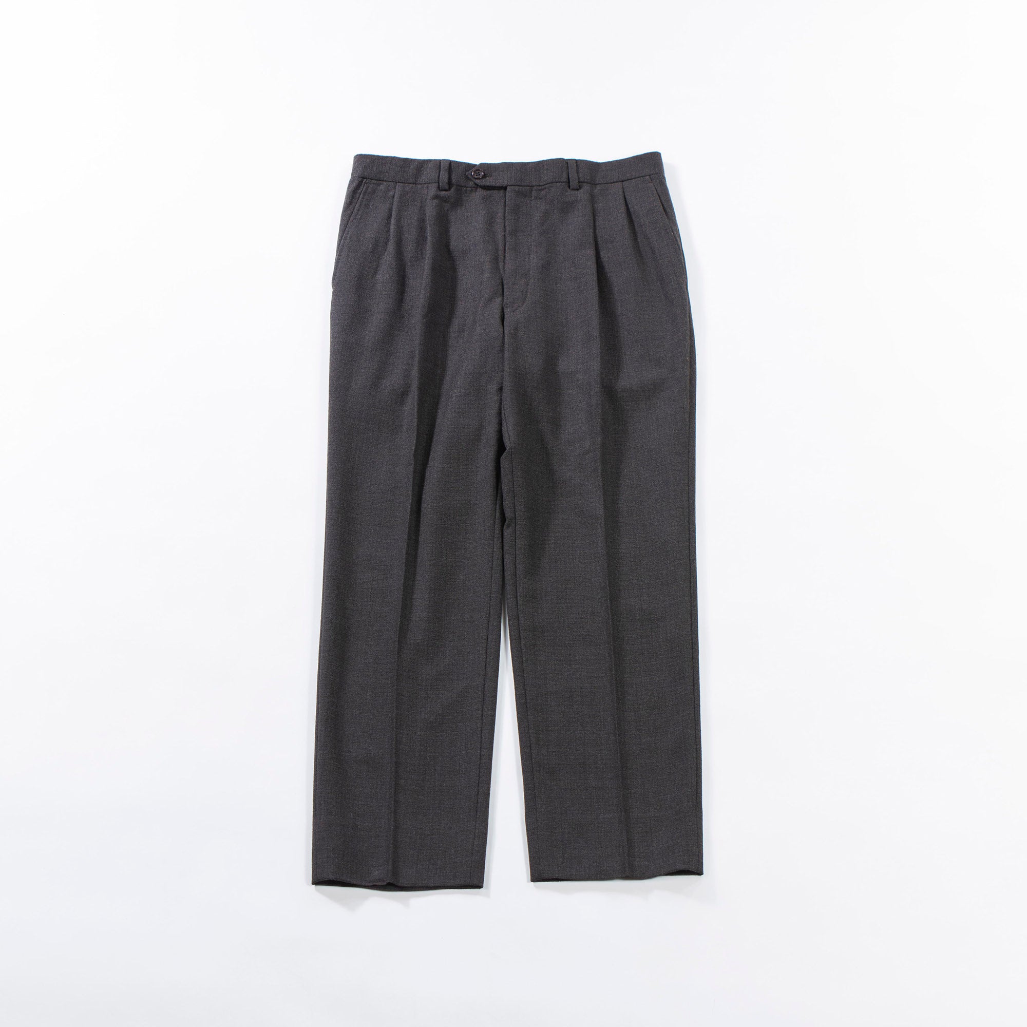 Valentino VALENTINO 2-pleat wool trousers, charcoal grey, center press, slacks, men's fashion, bottoms, pants