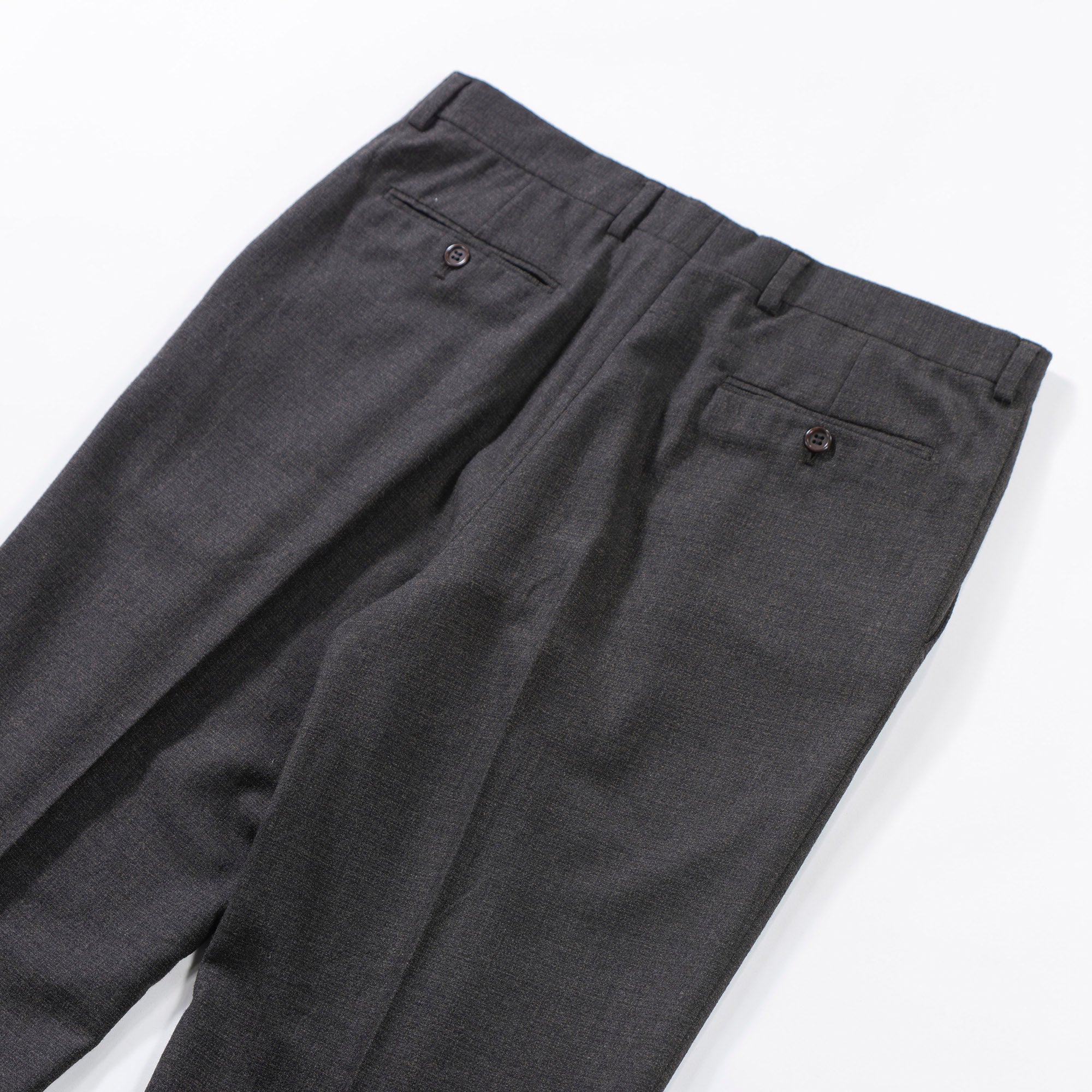 Valentino VALENTINO 2-pleat wool trousers, charcoal grey, center press, slacks, men's fashion, bottoms, pants