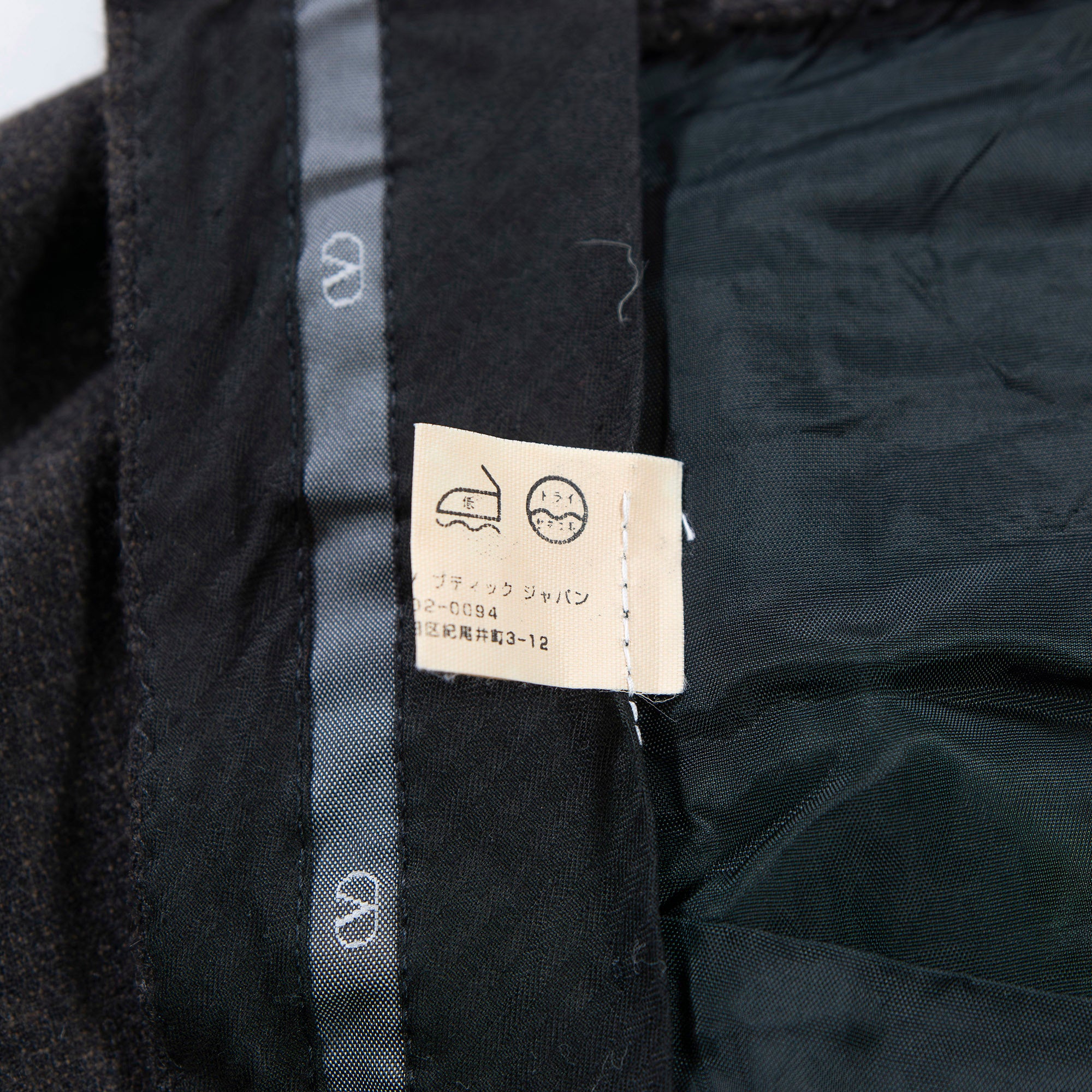 Valentino VALENTINO 2-pleat wool trousers, charcoal grey, center press, slacks, men's fashion, bottoms, pants