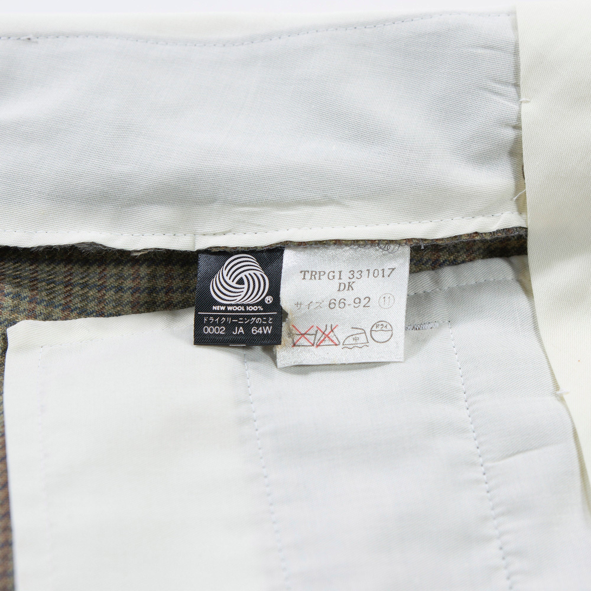 NEWYORKER 2-pleat wool slacks, gun club check, center press, trousers, American traditional, unisex