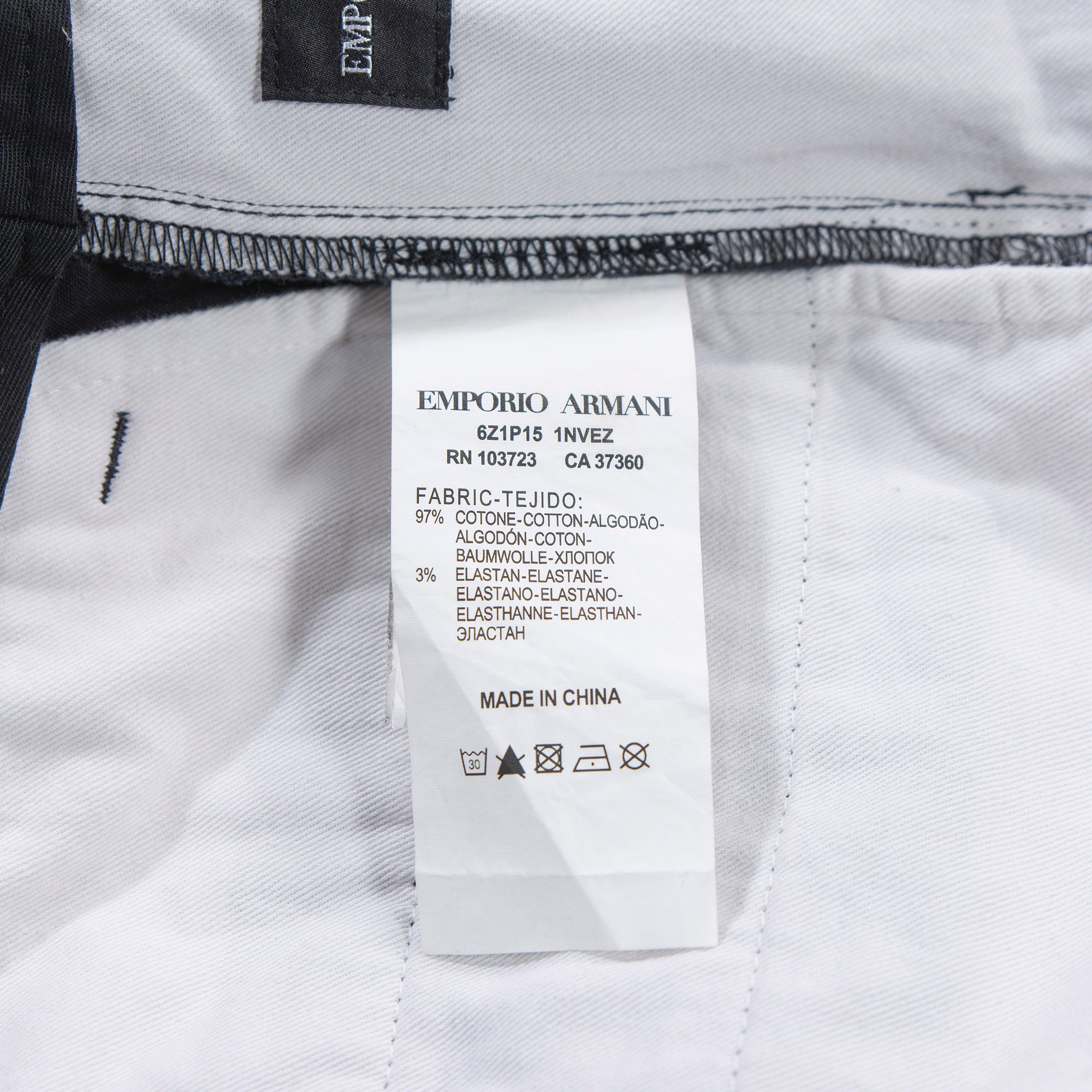 アルマーニ EMPORIO ARMANI チノパンツ センタープレス ノータック ブラック トラウザー ボトムス メンズファッション ボトムス パンツ