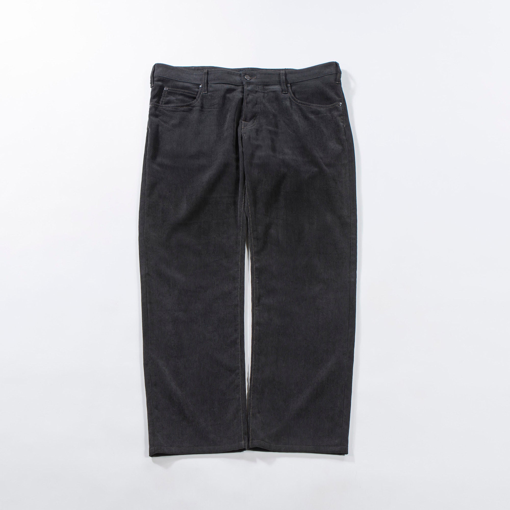 Armani GIORGIO ARMANI Corduroy wide pants size 38 Black Button fly Leather patch Italian summer corduroy Men's pants