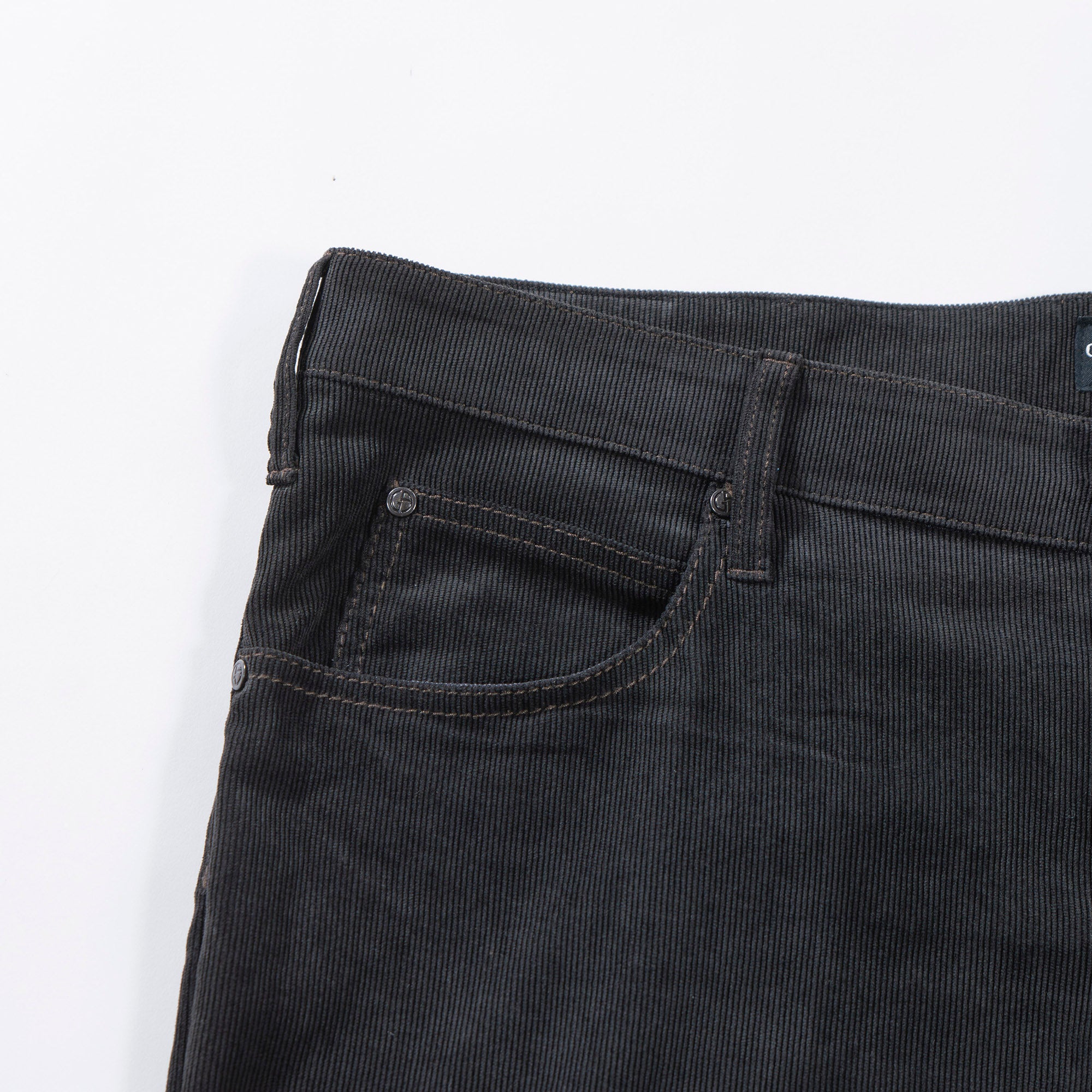 Armani GIORGIO ARMANI Corduroy wide pants size 38 Black Button fly Leather patch Italian summer corduroy Men's pants