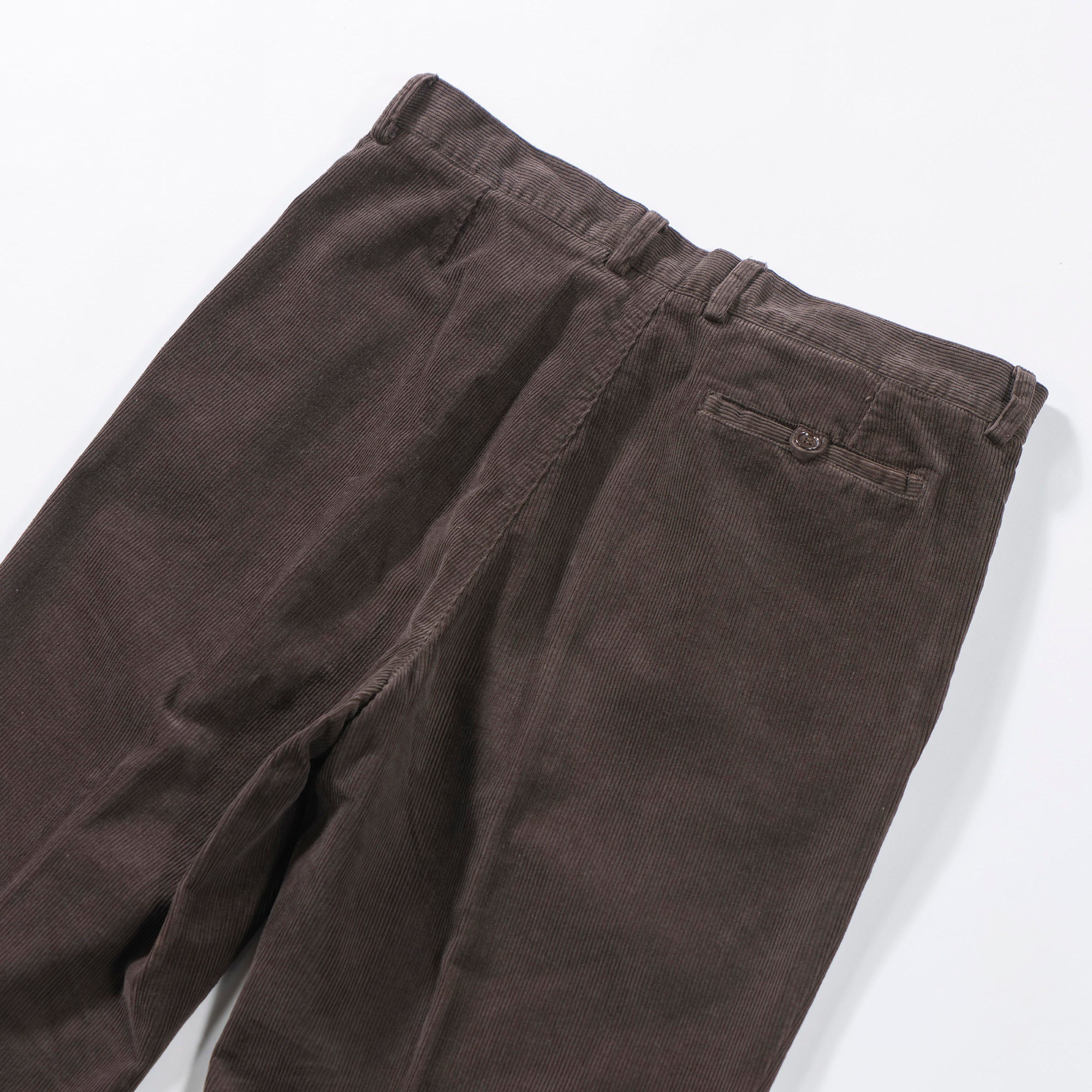 Valentino VALENTINO ROMA Corduroy Pants with Tucks, Brown, Center Press, Slacks, Made in Italy, Men's Pants, Bottoms