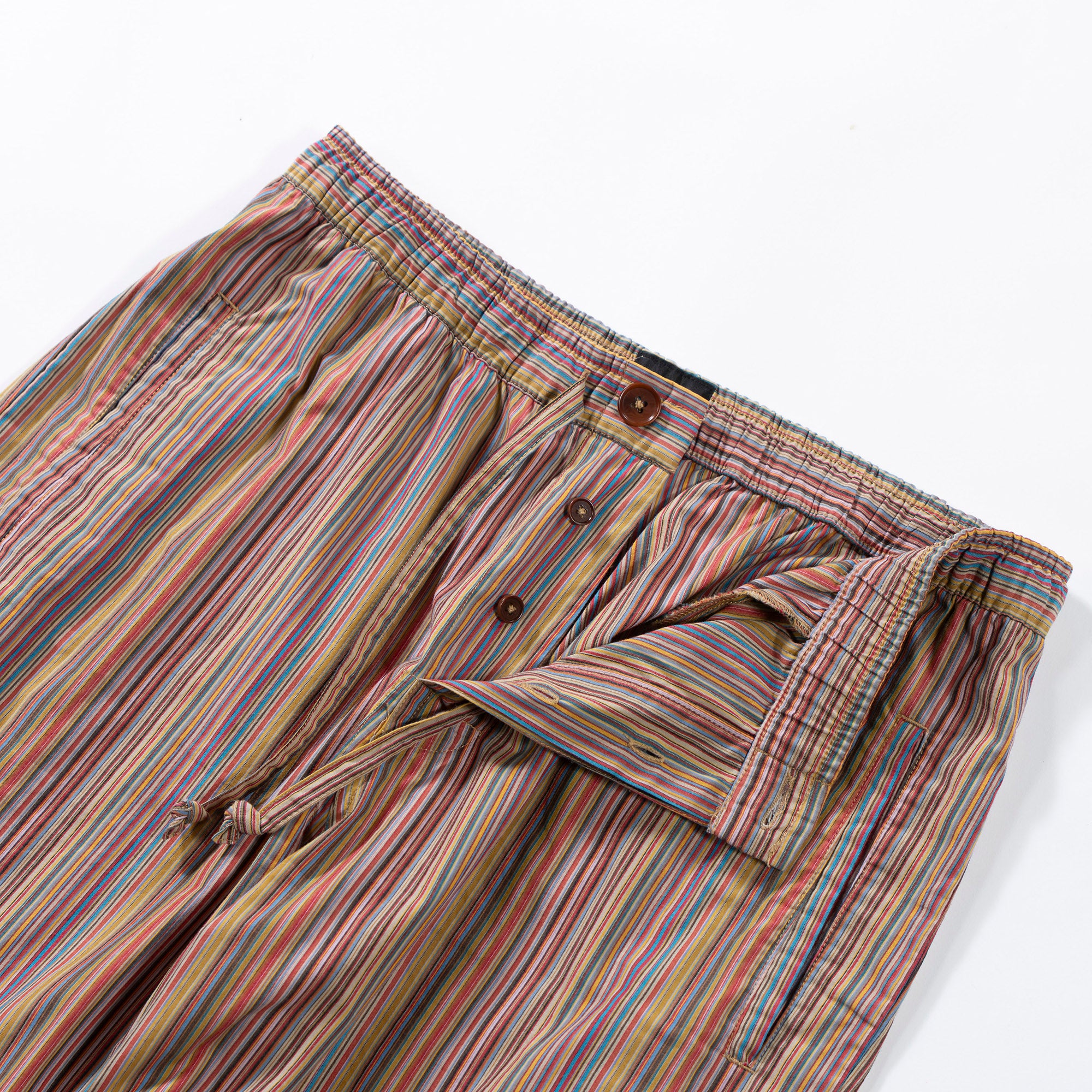 Paul Smith Multi-stripe Wide Easy Shorts, Half Pants, Men's, Women's, Unisex, Pants, Bottoms