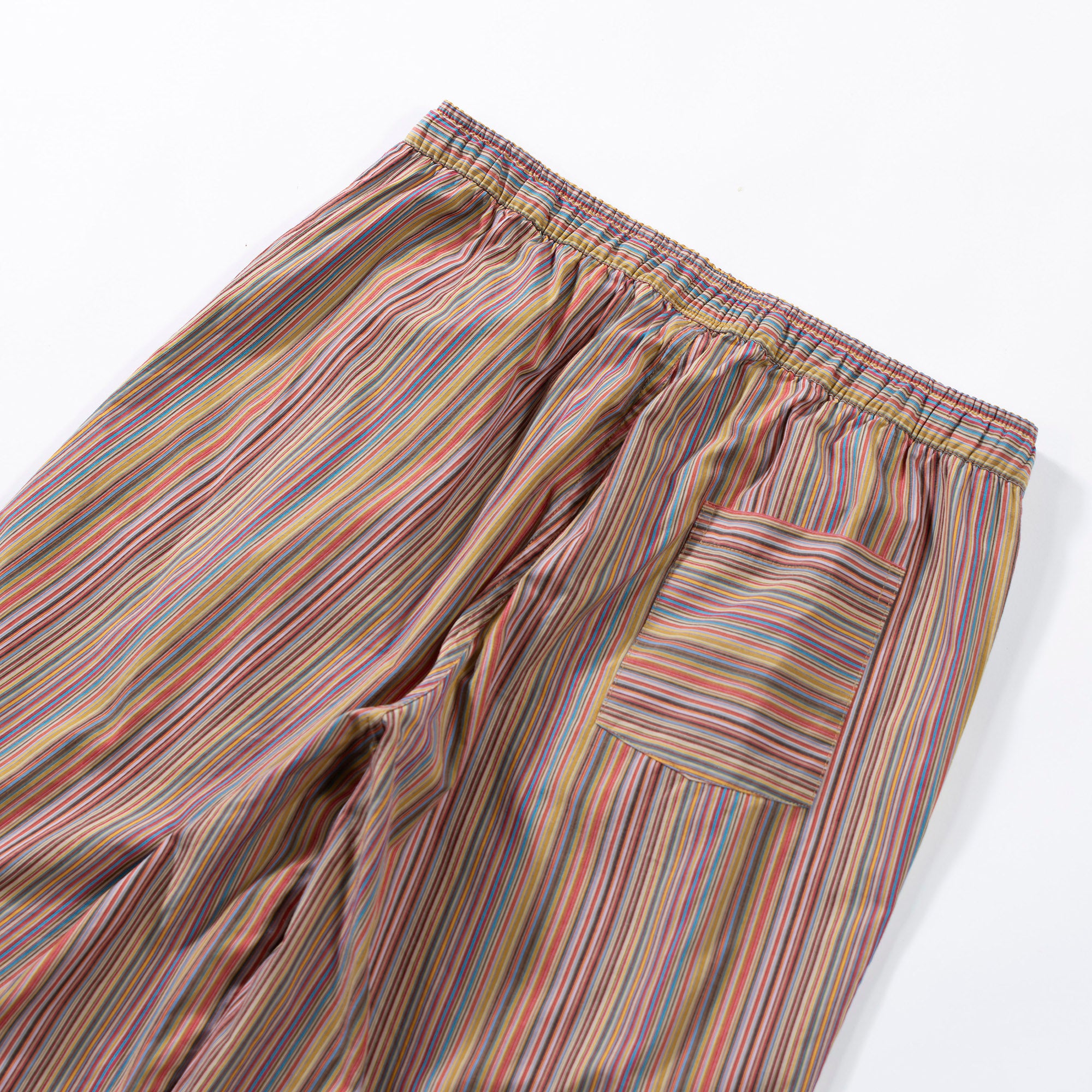 Paul Smith Multi-stripe Wide Easy Shorts, Half Pants, Men's, Women's, Unisex, Pants, Bottoms