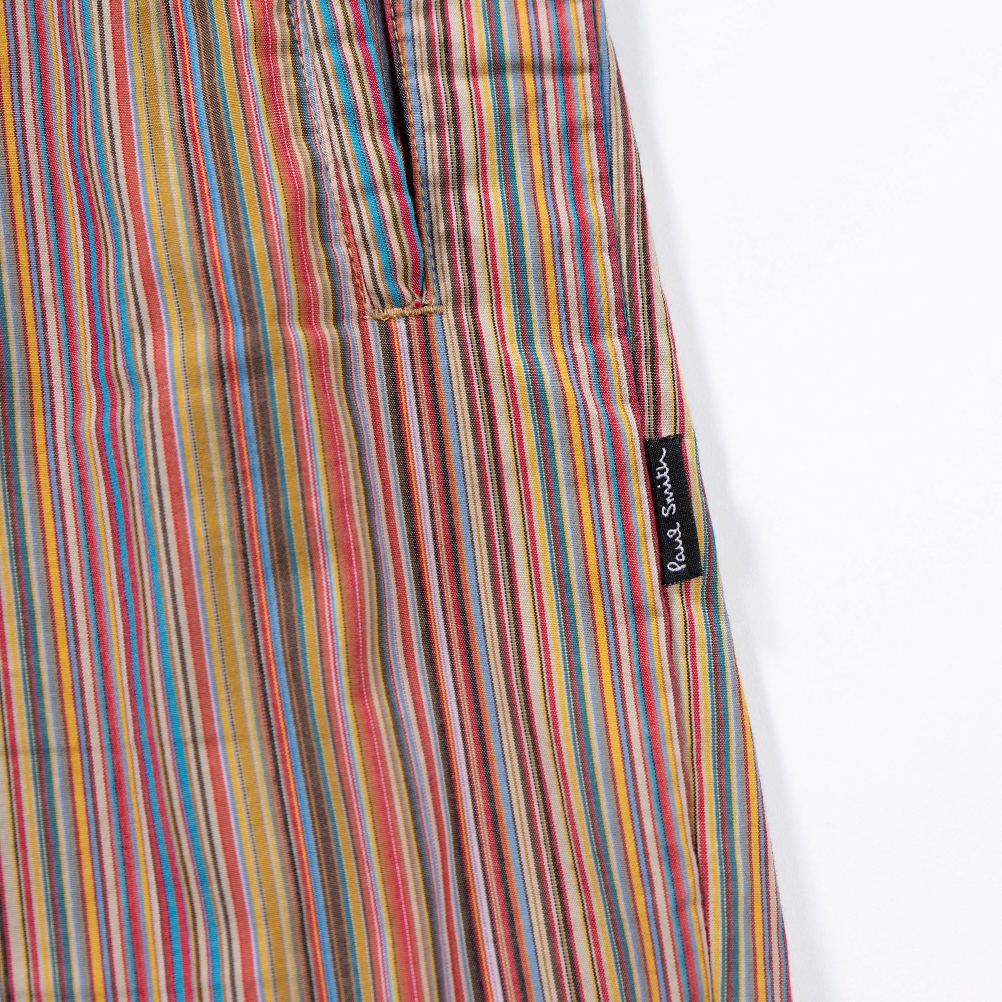 Paul Smith Multi-stripe Wide Easy Shorts, Half Pants, Men's, Women's, Unisex, Pants, Bottoms