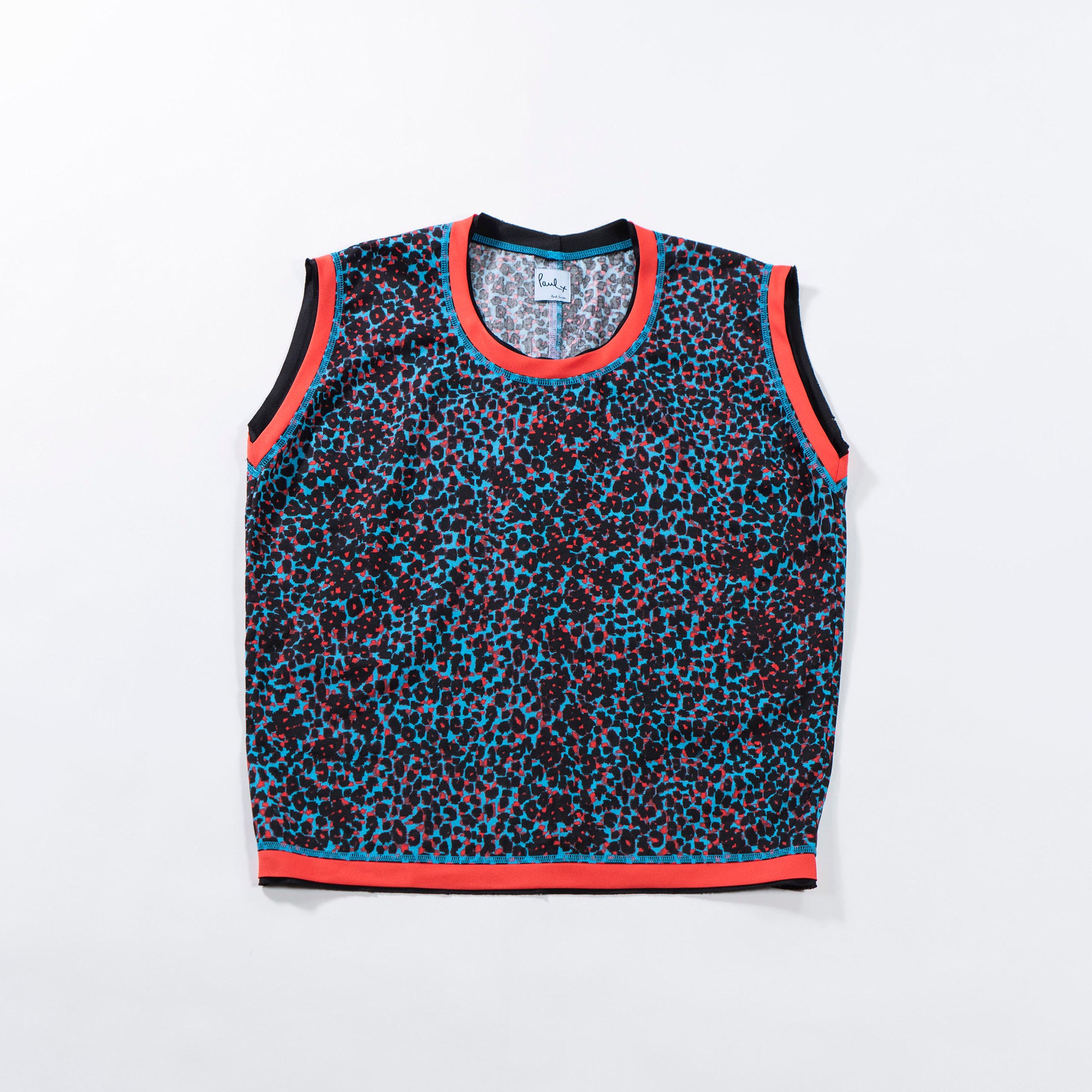 Paul Smith Leopard print sleeveless crew neck women's fashion tops T-shirts tank tops tunics