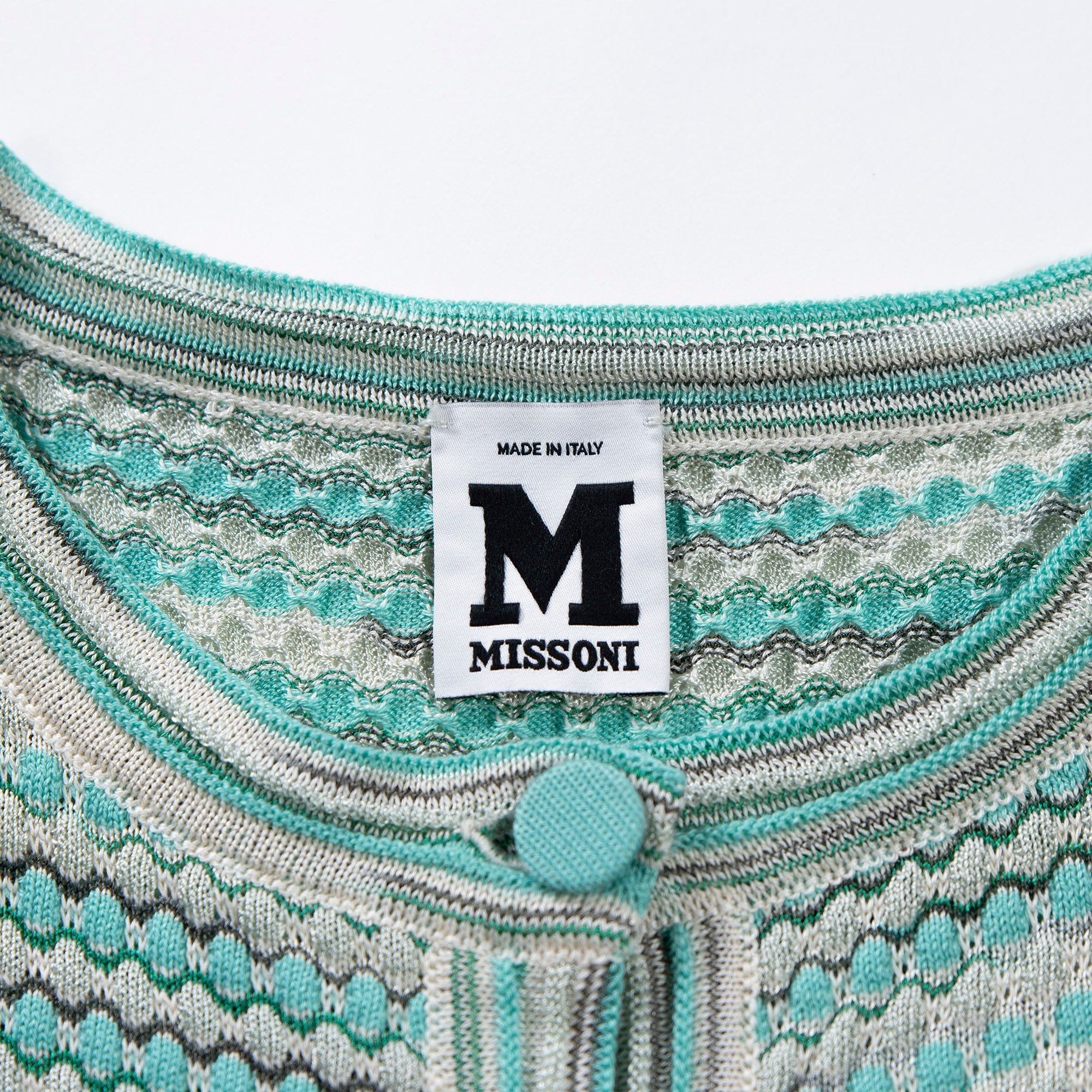 ミッソーニ M MISSONI マルチパターン ニットセットアップ 半袖 イタリア レディースファッション レディーストップス ドレス サマーニット