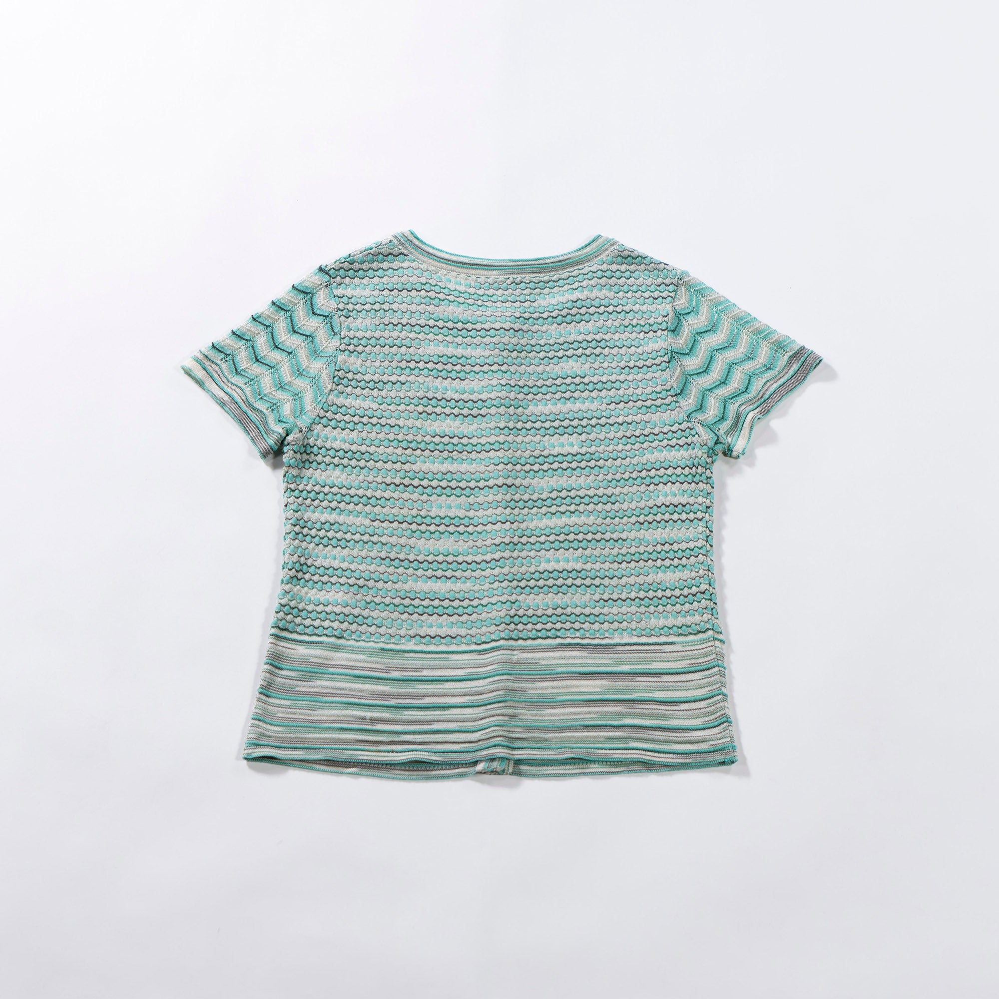 ミッソーニ M MISSONI マルチパターン ニットセットアップ 半袖 イタリア レディースファッション レディーストップス ドレス サマーニット
